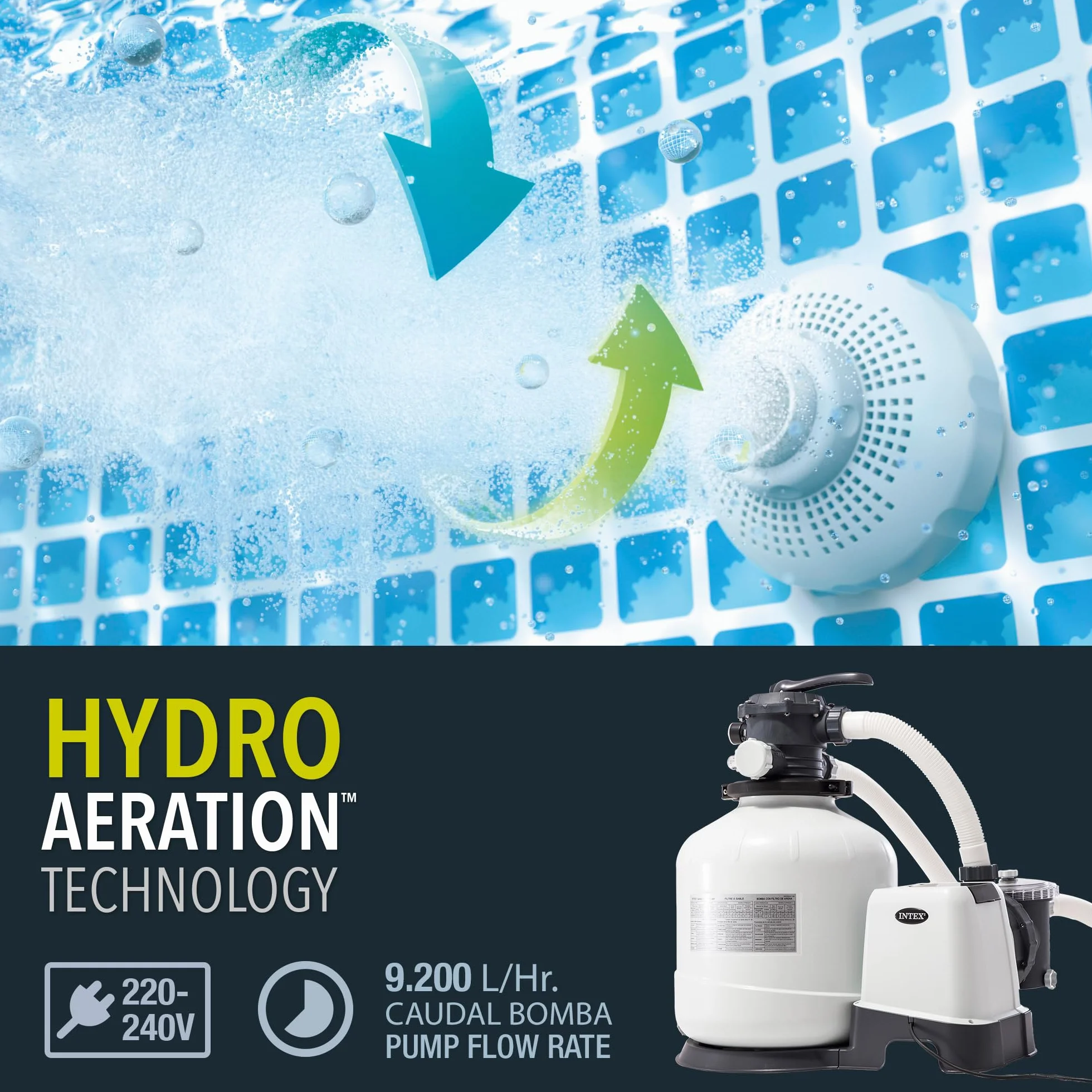 Intex 26652 Pompa Filtrująca 12.000 L/h Biały/Czarny