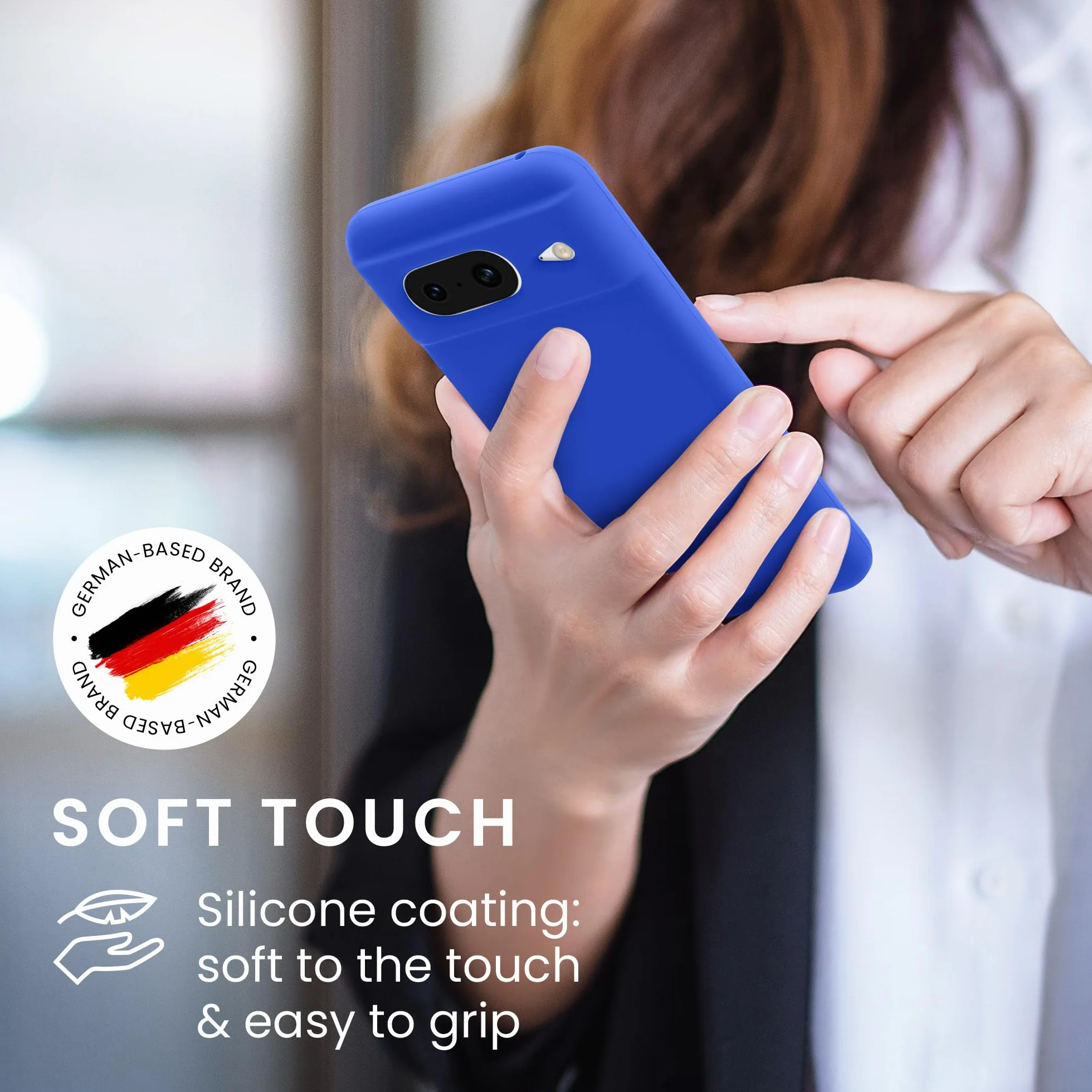 kwmobile Etui do Google Pixel 8 Silikonowe Niebieski Bezprzewodowe Ładowanie