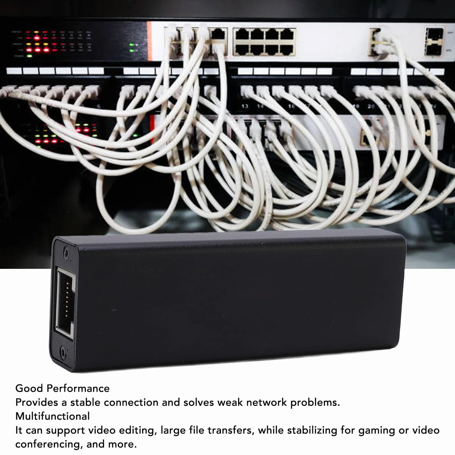Generic Adapter Ethernet LAN Szybka sieć 5 Gb/s do Edycji Wideo, Gier i zadań Związanych z dużą przepustowością Kompatybilny z Laptopami i Systemami NAS