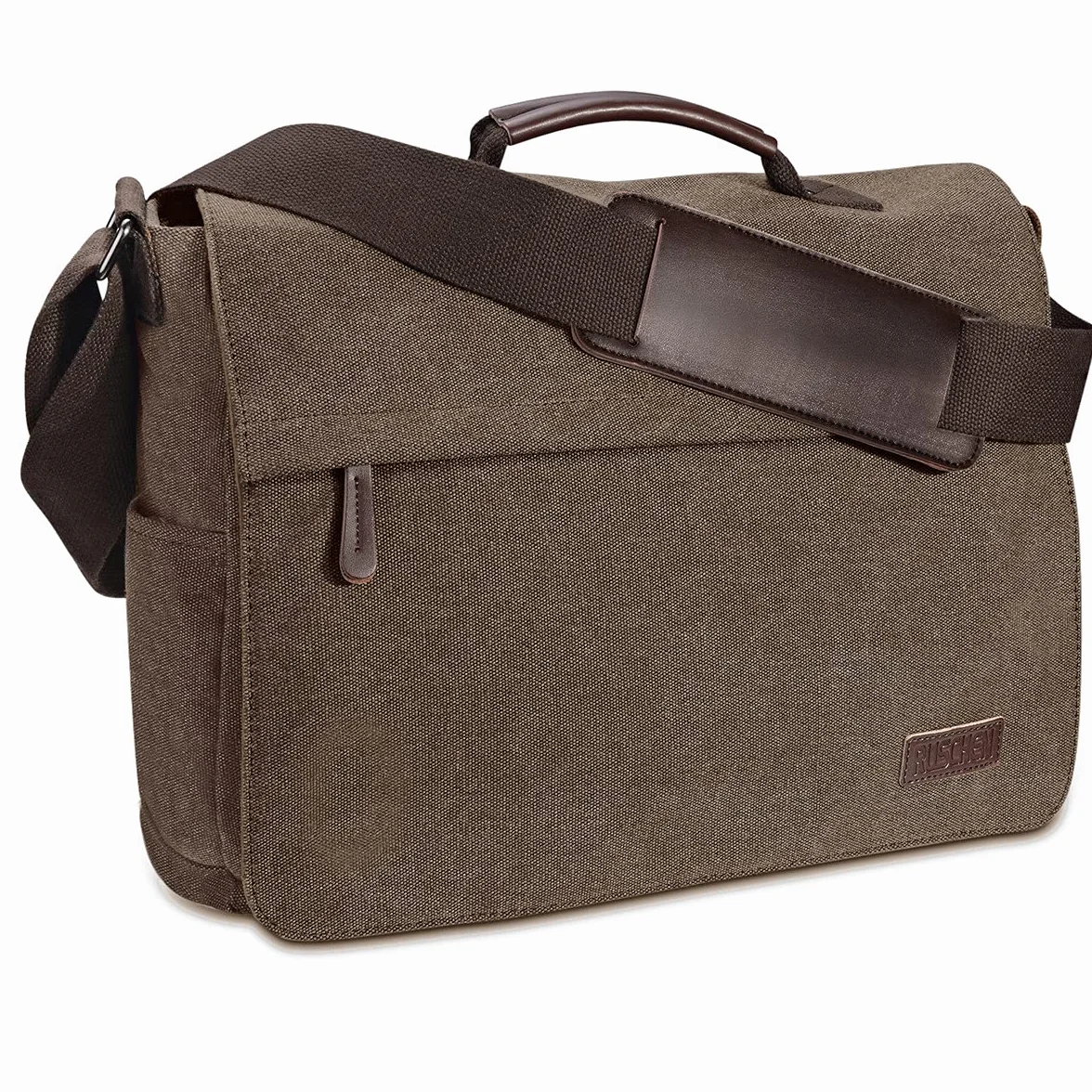 Męska torba na ramię z płótna żaglowego w stylu vintage, torba męska/torba robocza, torba na laptopa o przekątnej ekranu 15,6", torba na ramię / torba kurierska
