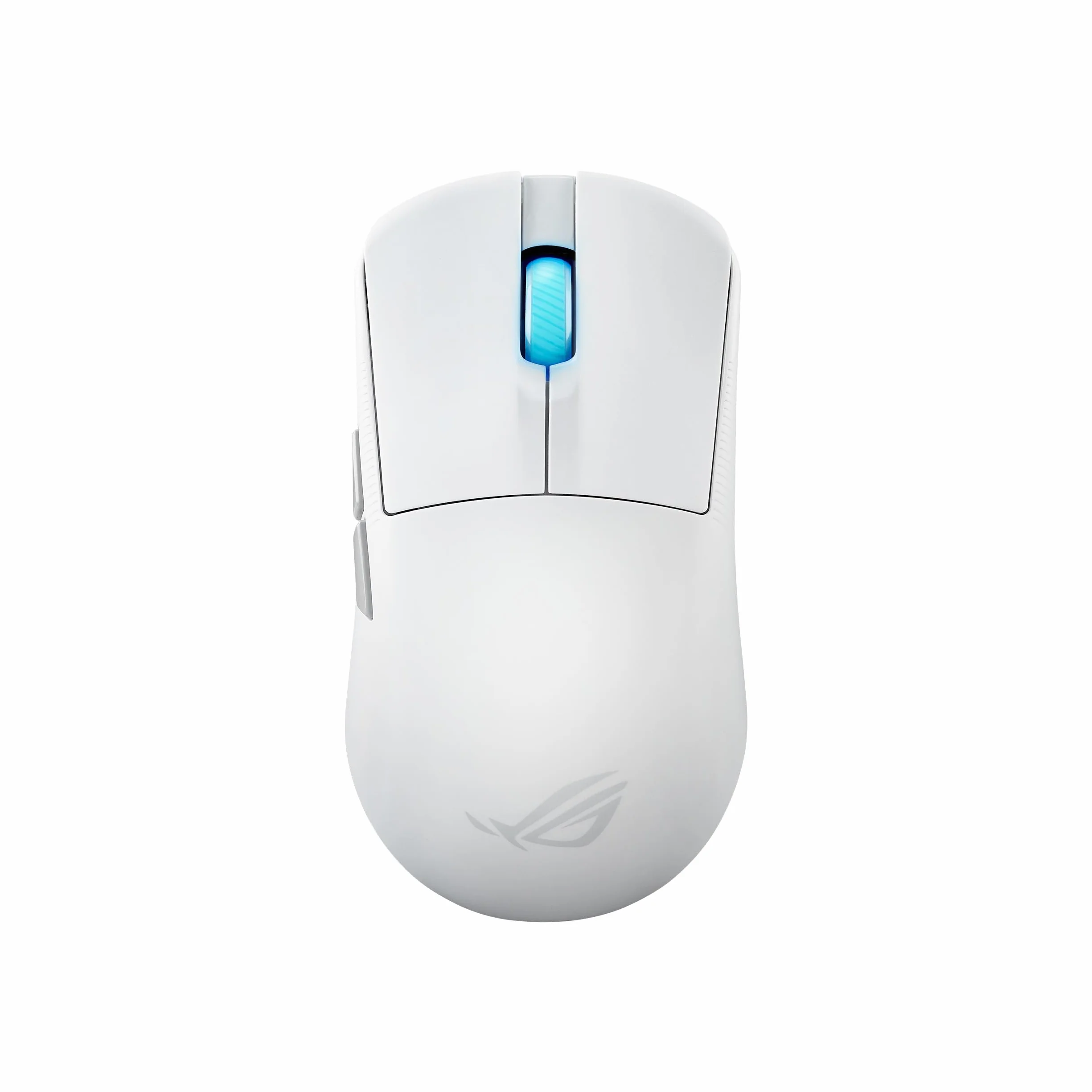 ASUS ROG Harpe Ace Mini bezprzewodowa mysz do gier, 49 g, lekka, czujnik optyczny AimPoint Pro 42K, mikroprzełączniki optyczne, ROG Polling Rate Booster, Esports i FPS, mała, średnia, księżycowa biel