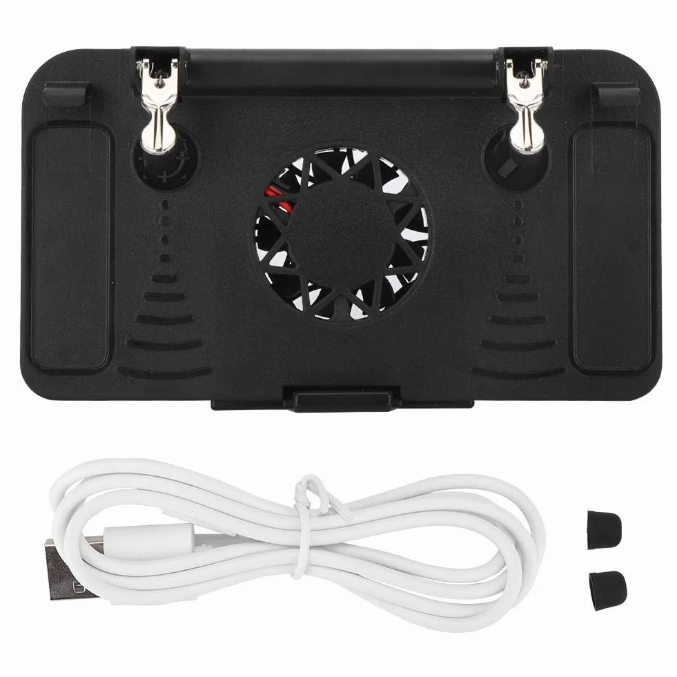 Kontroler do gier mobilnych, uchwyt na telefon komórkowy 4,7-6,0 cala Celuj i strzelaj Joystick spustowy z wentylatorem chłodzącym na telefon z systemem Android/iOS Double the comfort