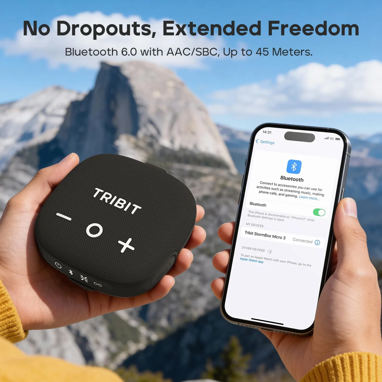 Tribit StormBox Micro 3 głośnik Bluetooth z 13 W dźwiękiem XBass, Bluetooth 6.0, 24 godzin, wodoodporność IP68, TWS, głośnik rowerowy z paskiem i magnetycznym mocowaniem do golfa, na zewnątrz i w