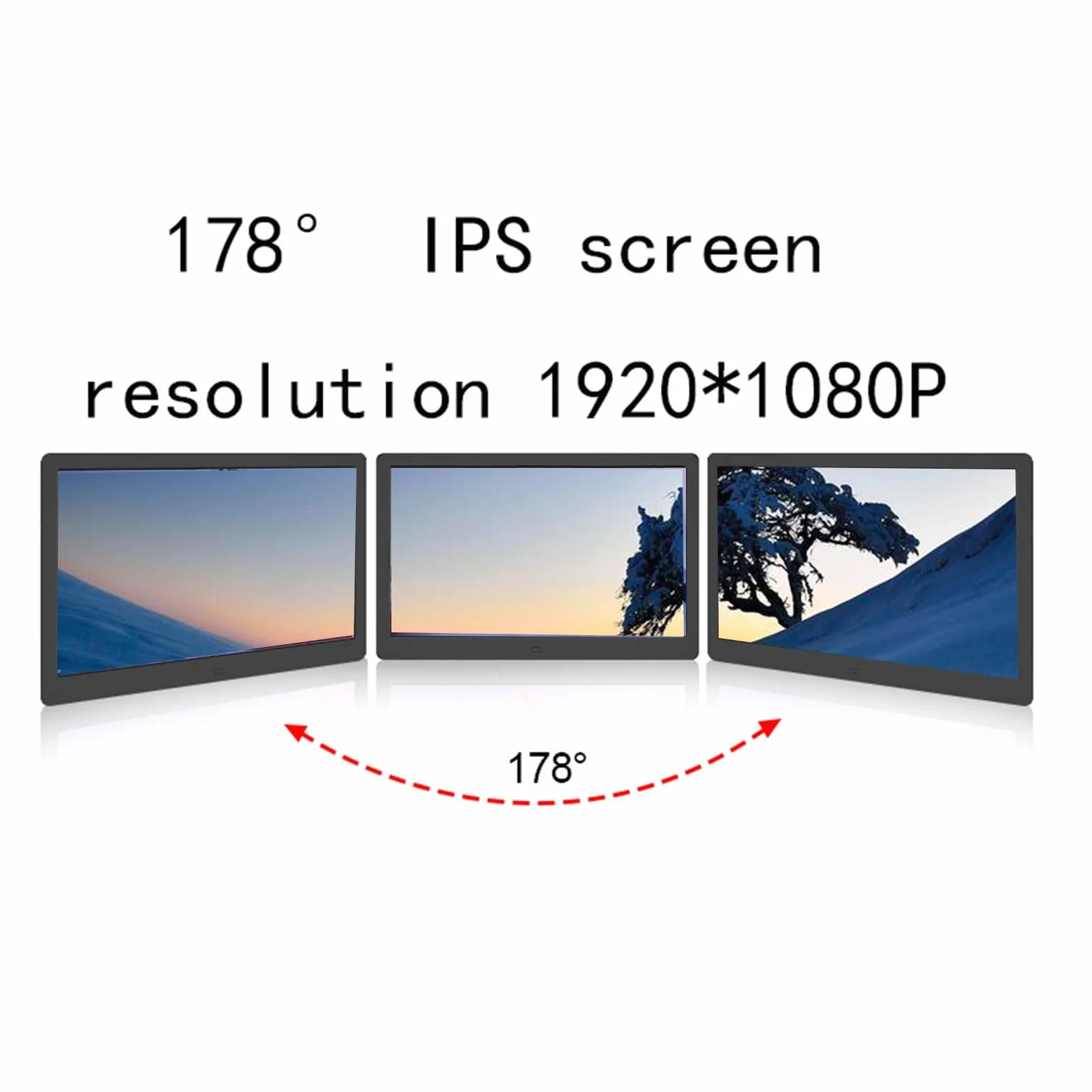 Cyfrowa ramka na zdjęcia, wyświetlacz IPS, ekran HD 1080P, naścienna maszyna reklamowa, łatwa konfiguracja