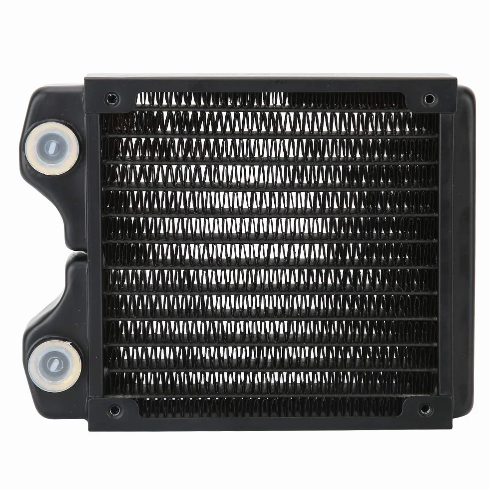 Cocoarm Gwintowana Miedziana Chłodnica Wodna Radiator 12 Rur G1 4-portowy Malowany Proszkowo 120 Mm 240 Mm 360 do Komputera PC Beauty Instrument Drukarka 3D Chłodzenie LED (120mm)