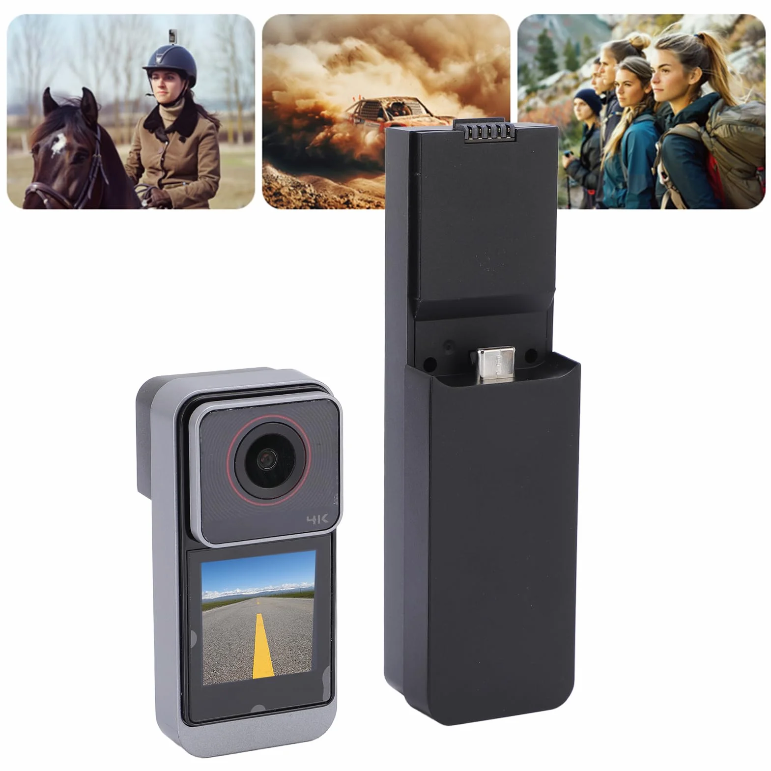 Kieszonkowy Aparat 4K, Kamera do Vlogowania z Kątem 170°, Wideo 4K 30 Kl./s, Obraz 20M 5184x3888, Nagrywanie w Pętli, Stabilizacja 6-osiowa, Mikrofon w Zestawie, Cyfrowy Aparat