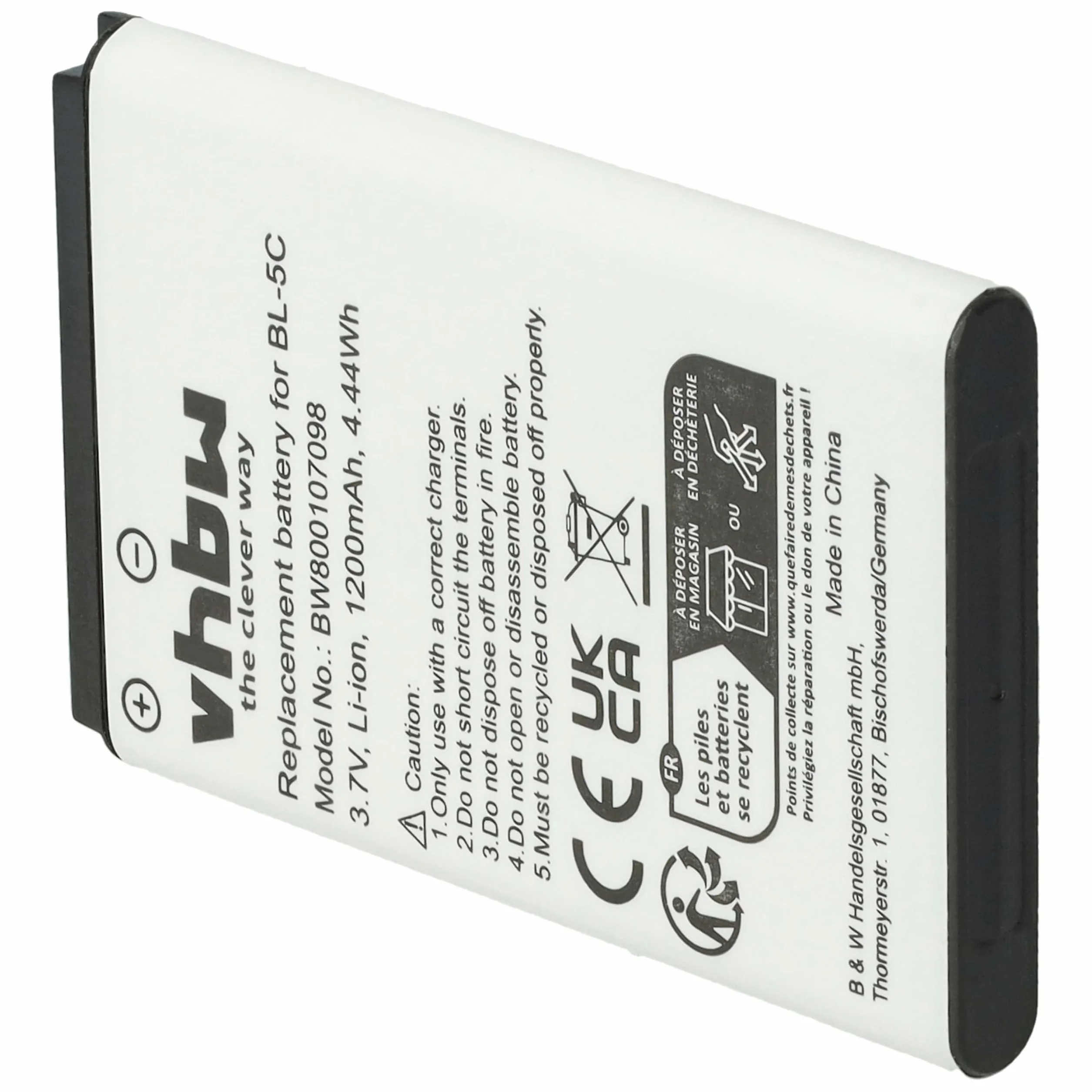 vhbw 10 x bateria zamienna do Nortel 690104 do telefonu komórkowego smartfona telefonu (1200 mAh, 3,7 V, litowo-jonowa)