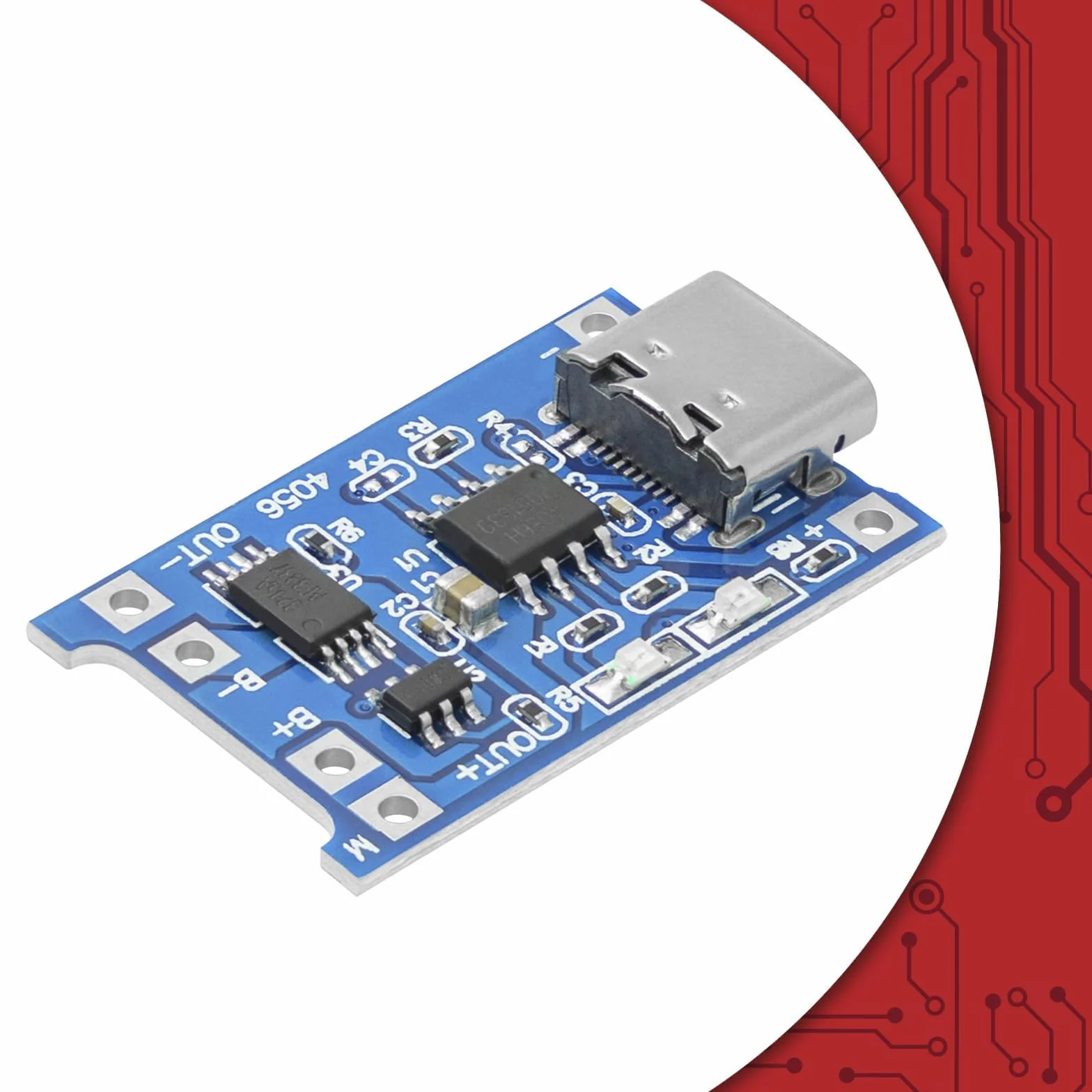 AZDelivery 3 x TP4056 moduł ładowania akumulatora – USB typ C, obwód ochronny, wskaźniki LED – niezbędny do baterii litowo-jonowych lub LiPo