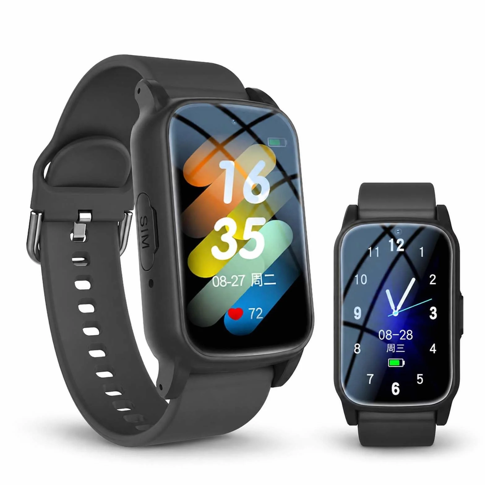 Inteligentny zegarek GPS z automatycznym wykrywaniem upadku dla seniorów, alarm alarmowy SOS z lokalizacją GPS, zegarek dla osób starszych 4G z połączeniami dwukierunkowymi, wodoodporność IP67