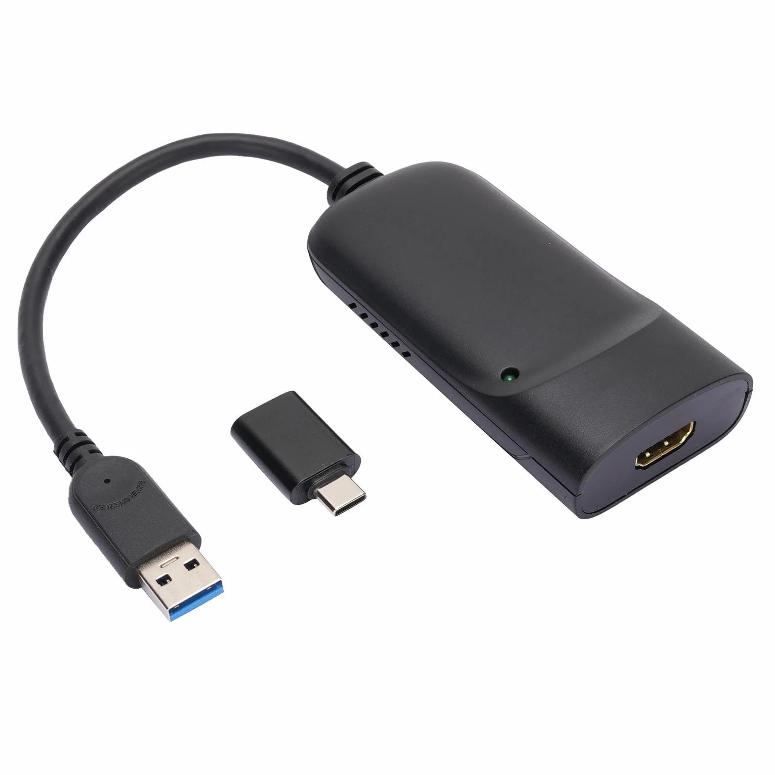 Ejoyous Adapter USB 3.0 do Interfejsu Multimedialnego Wysokiej Rozdzielczości 2K, Konwerter Audio-wideo ABS z Wejściem Mikrofonowym, Obsługa Rozszerzonych Trybów Lustrzanych do Edycji spotkań