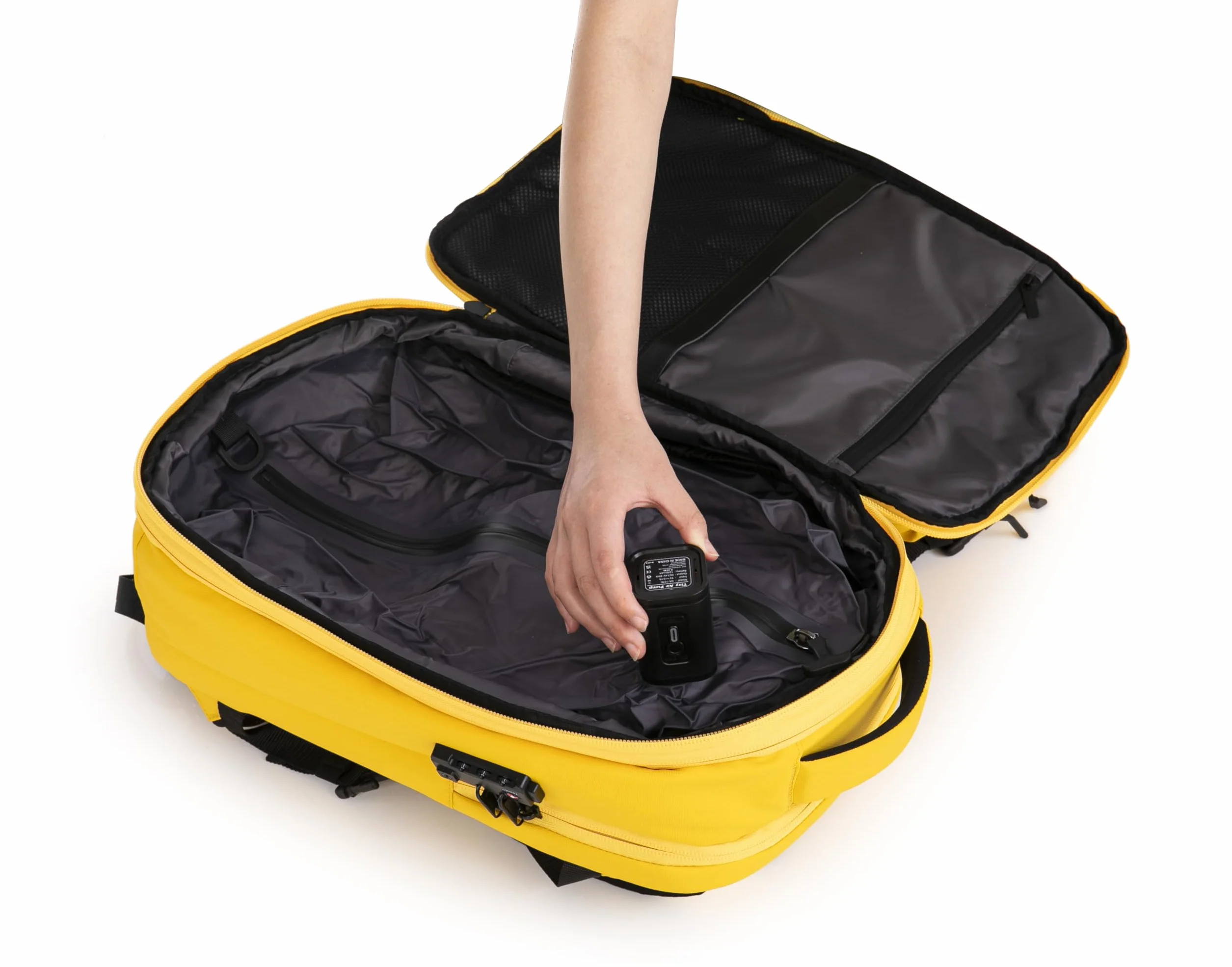 CELIMS - Plecak podróżny próżniowy | Format walizki kabinowej 55 x 35 x 25 i 55 x 40 x 20 | Wodoodporny | Torba podróżna na laptopa 17 cali | Zamek TSA | Opcjonalne koła i wózek / waga bagażowa/pompa