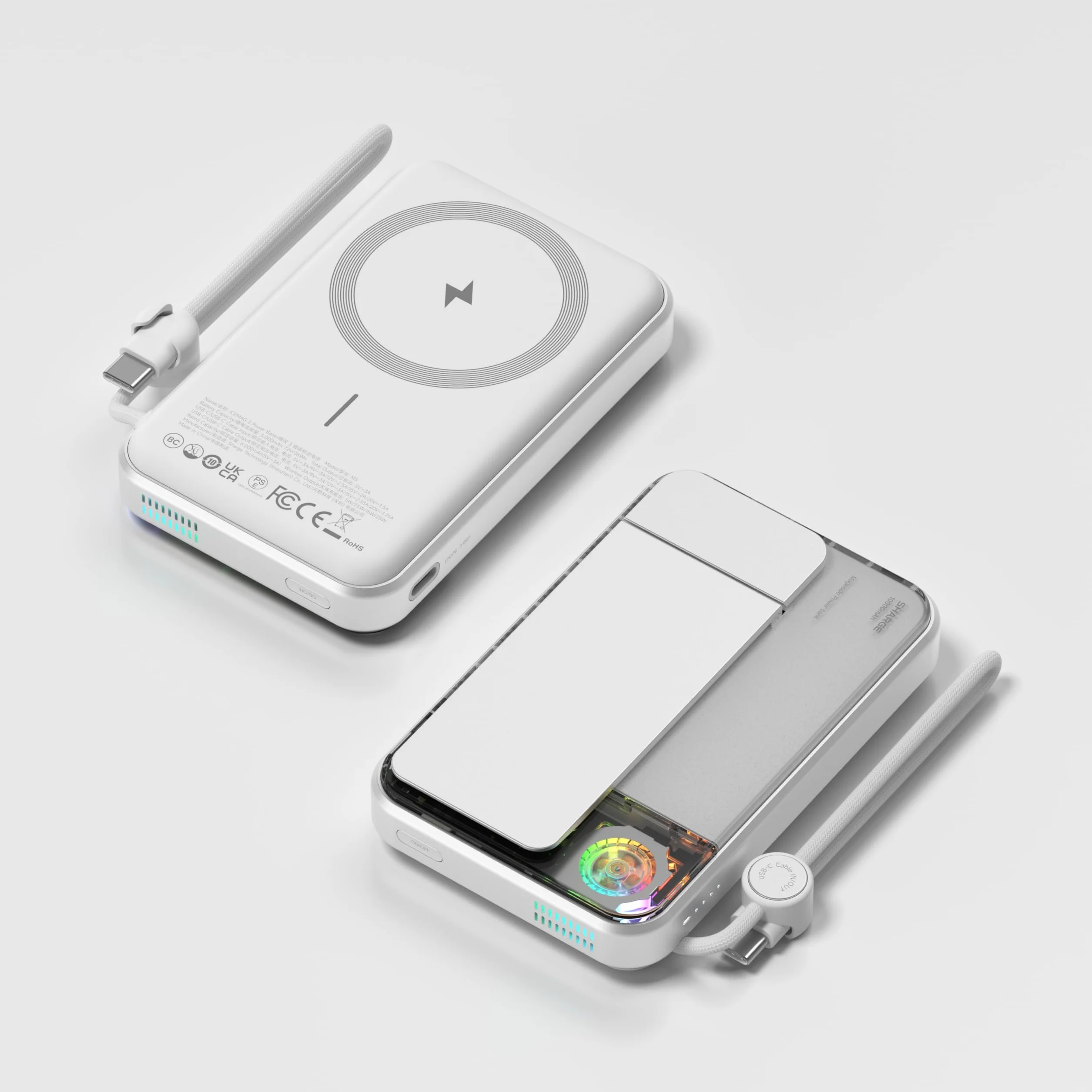SHARGE Ice Mag 3 Powerbank 10000mAh MagSafe USB C szybkie ładowanie biały