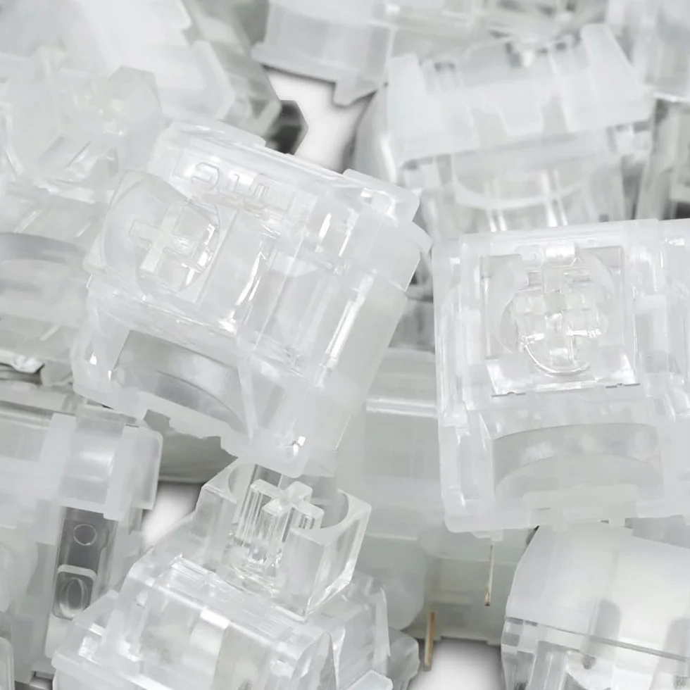 TTC Frozen Silent V2 przełącznik, przezroczysty RGB wstępnie nasmarowany, cichy, liniowy przełącznik klawiatury mechanicznej (70 szt.)