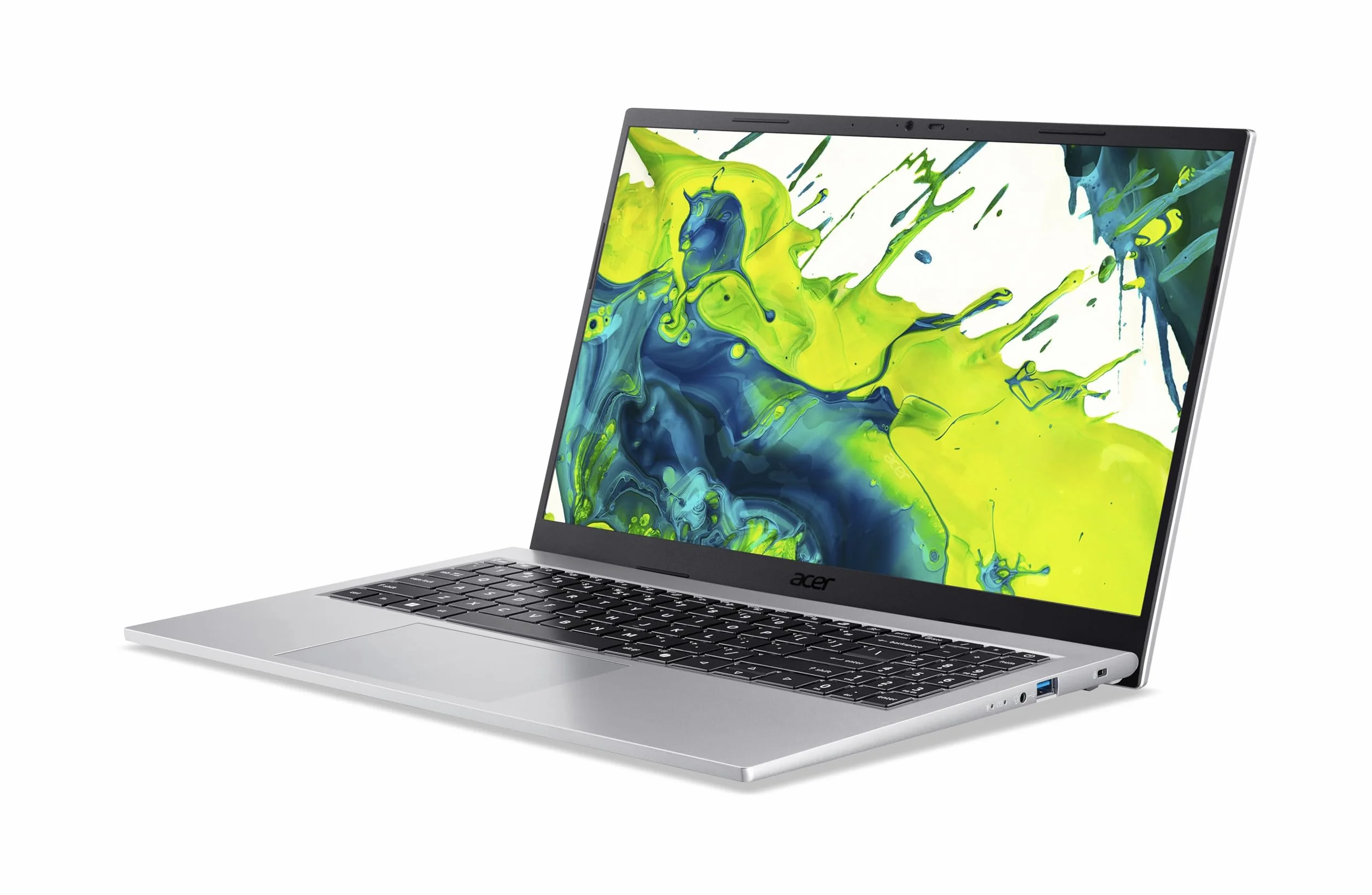Acer Aspire Go 15 (AG15-72P-5903) laptop, wyświetlacz FHD IPS 15,6", Intel Core 5 120U, 16 GB RAM, 512 GB SSD, karta graficzna Intel, Windows 11, klawiatura QWERTZ, srebrna