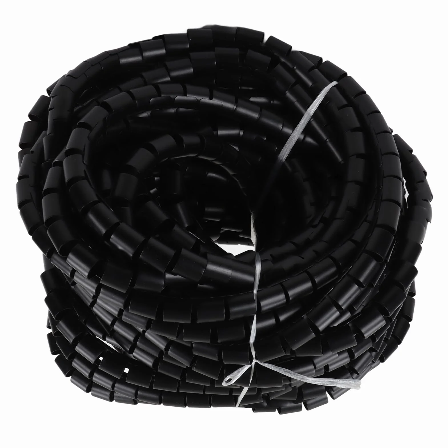 Rurka do Nawijania Drutu Menedżer Kabli Odporny na Kwasy i Zasady do Kabli Komputerowych i Zasilających 1 Sztuka Czarny (Średnica 32mm 30m)