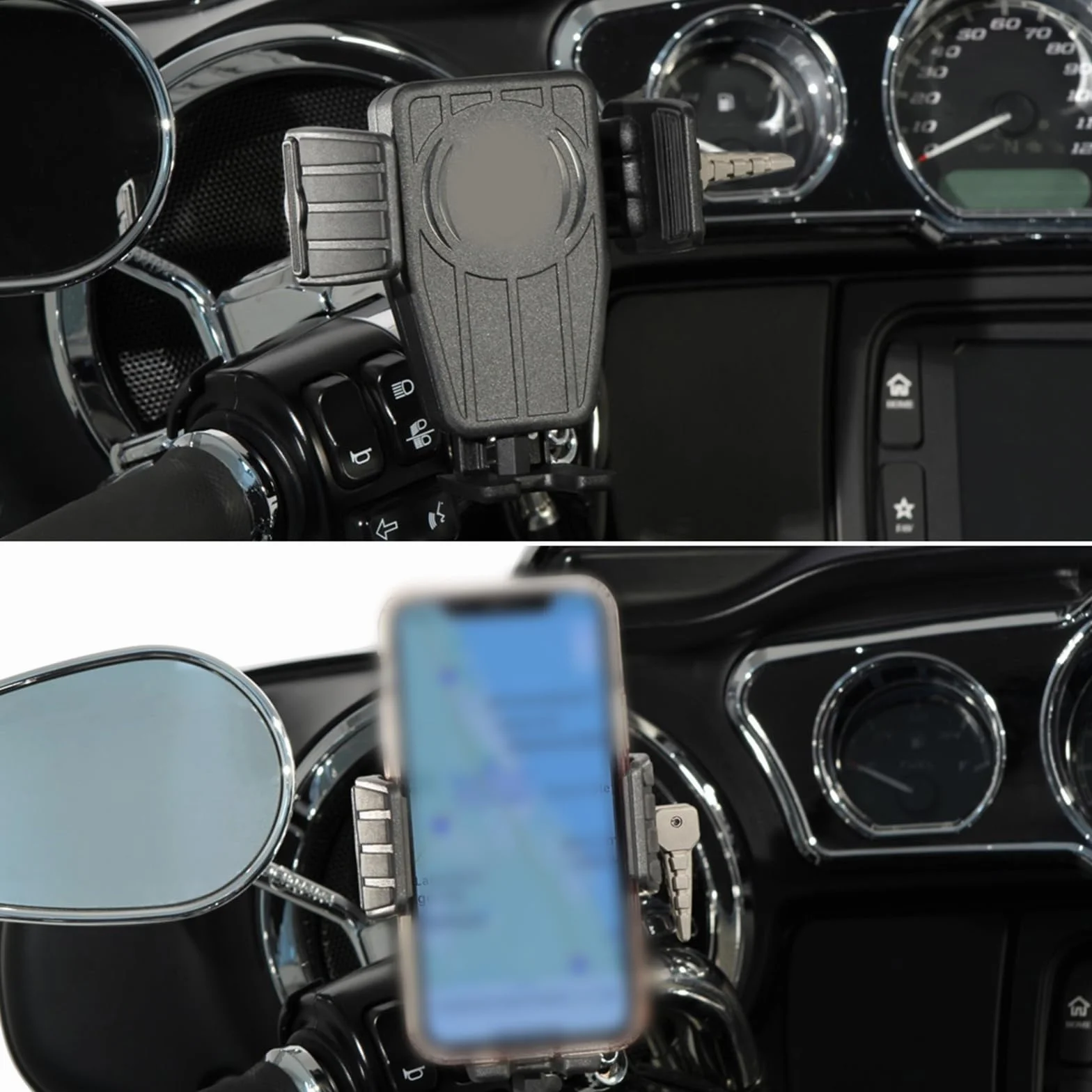 Szybki bezprzewodowy motocykl GPS telefon samochodowy Solder dla Harley-Davidson XL 1200V Seventy-Two 2012-2016 2013 2014 2015 nawigacja (kolor: A+C)