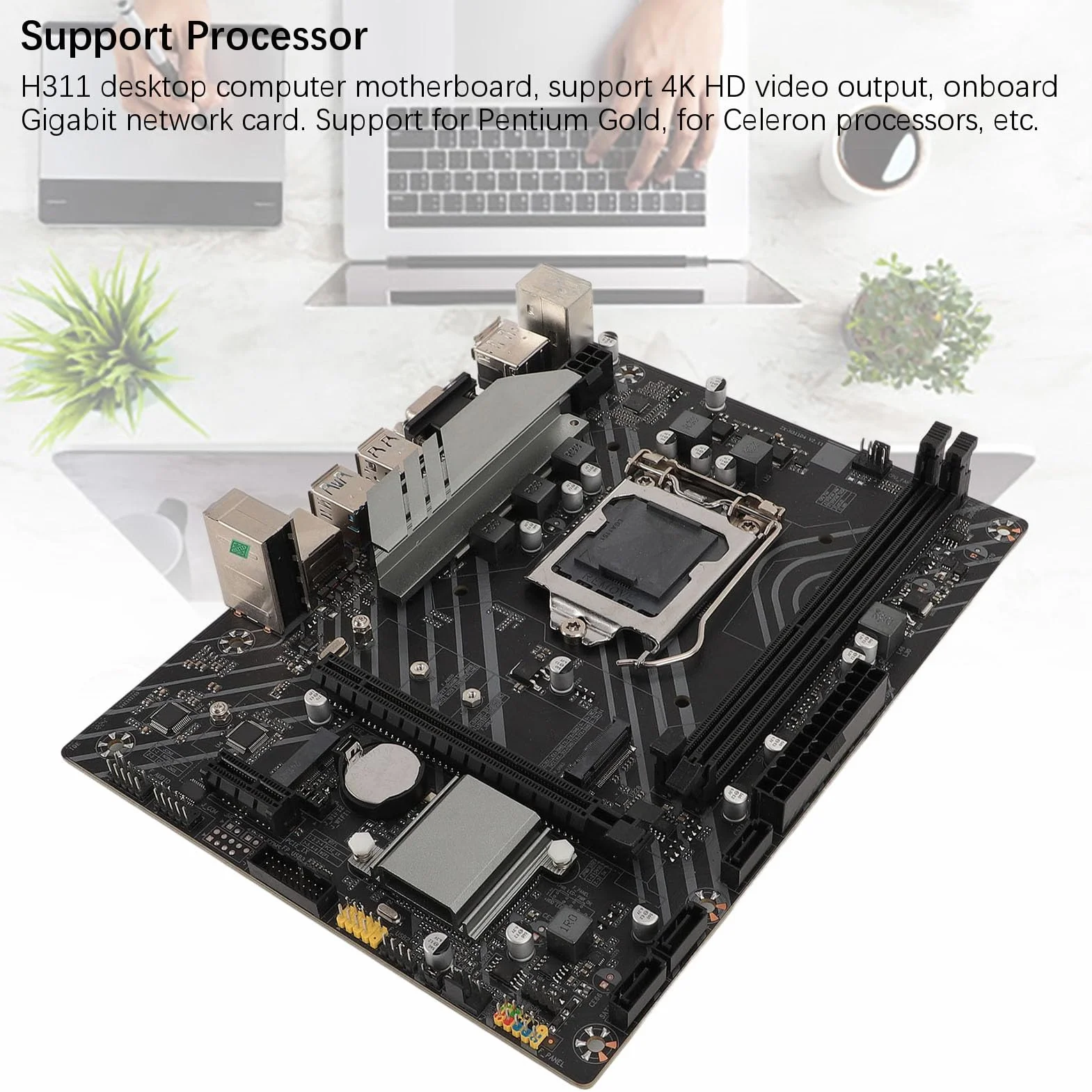 Płyta Główna Komputera H311, Płyta Główna do Gier DDR4, Gniazdo LAN M.2 1000 Mbps USB 3.2 Gen1 Płyta Główna do Gier z DisplayPort dla LGA 1151
