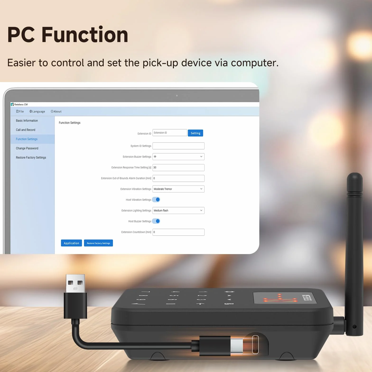Retekess TD186 Bezprzewodowy System Przywoławczy, 30 Pagerów | Do Duża Restauracja, Klub, Największa 600M, Konstrukcja Antyprzewrotna, 300 mAh 24H, 64 Tryby Przypomnień, Plug and Play