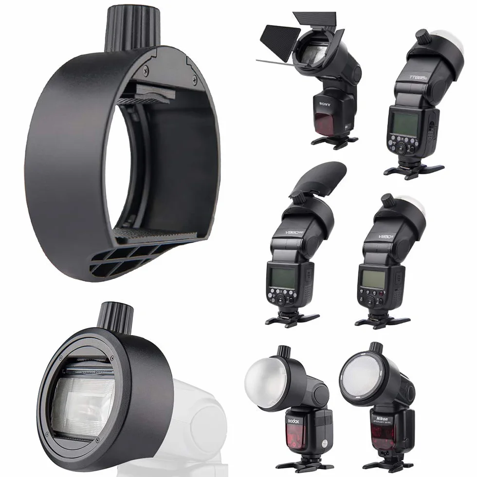 Godox AK-R1 Zestaw Akcesoriów do Okrągłej Głowicy S-R1 - Adapter do V860II TT685 TT600 Lampa Błyskowa + Dyfuzor NAMVO