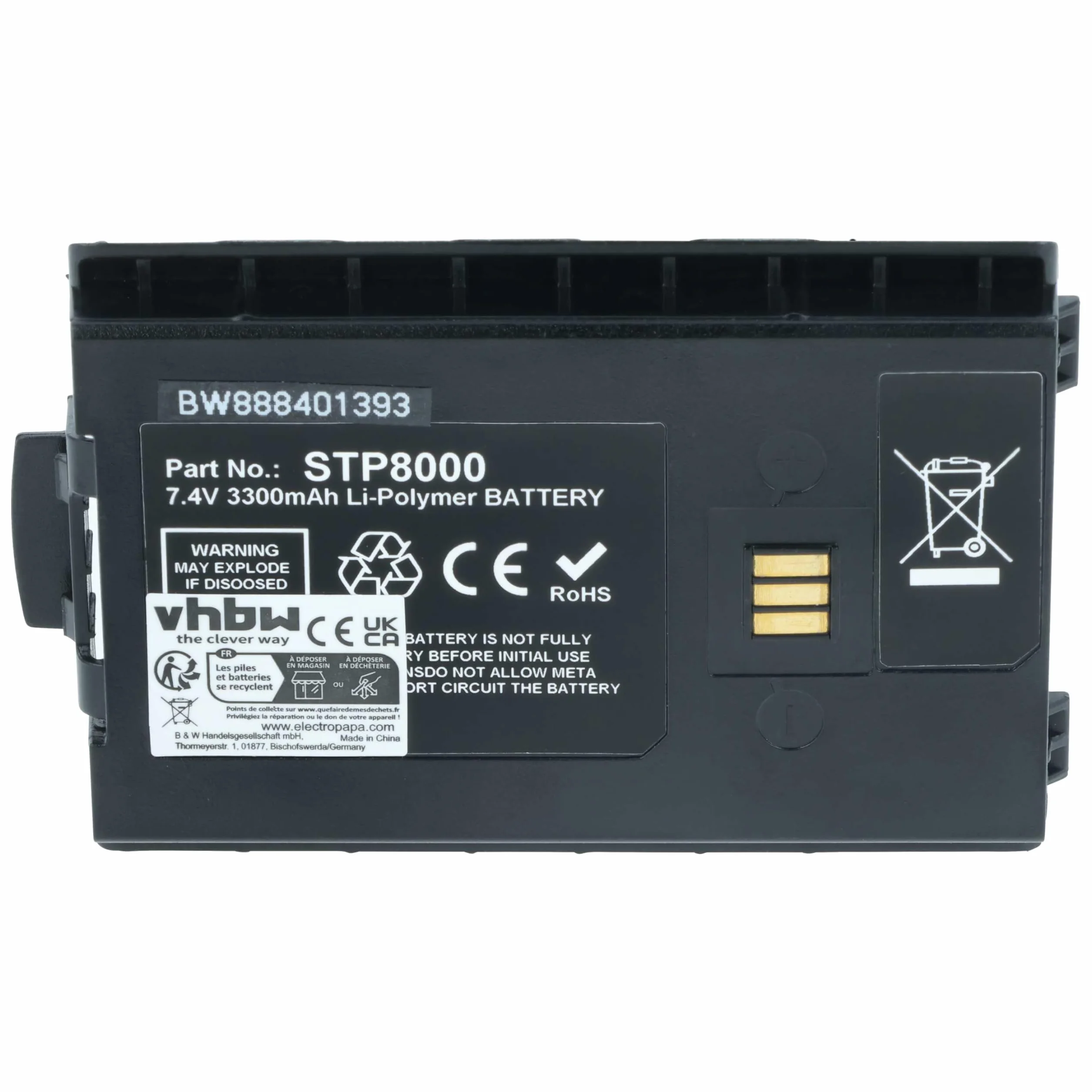 vhbw 5X bateria zastępuje Simoco-Sepura STP8000 do radia (3300 mAh, 7,4 V, Li-Ion)