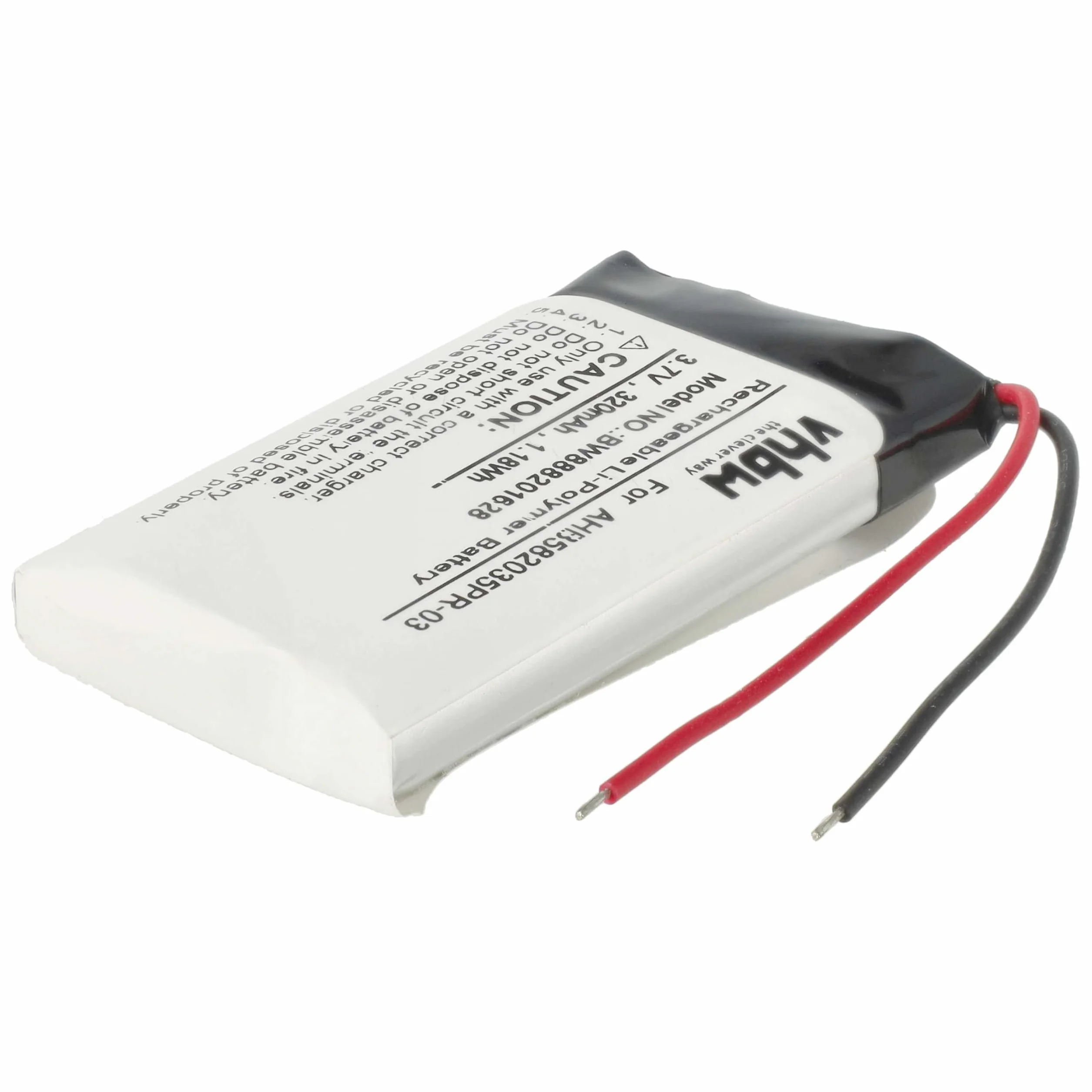 vhbw Bateria zamienna do Jabra AHB582035PR-03 do zestawu głośnomówiącego telefonu konferencyjnego (320 mAh, 3,7 V, litowo-polimerowy)