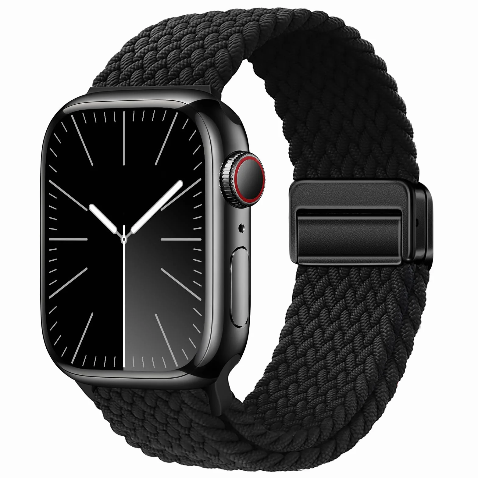 Compatible with Apple Watch Strap 49mm 46/45/44/42mm 42/41/40/38mm, Elasticated Magnetic Nylon Strap Band for IWatch Series 11/10/9/8/7/6/5/4/SE 3 2/Ultra 3 2 Men Women