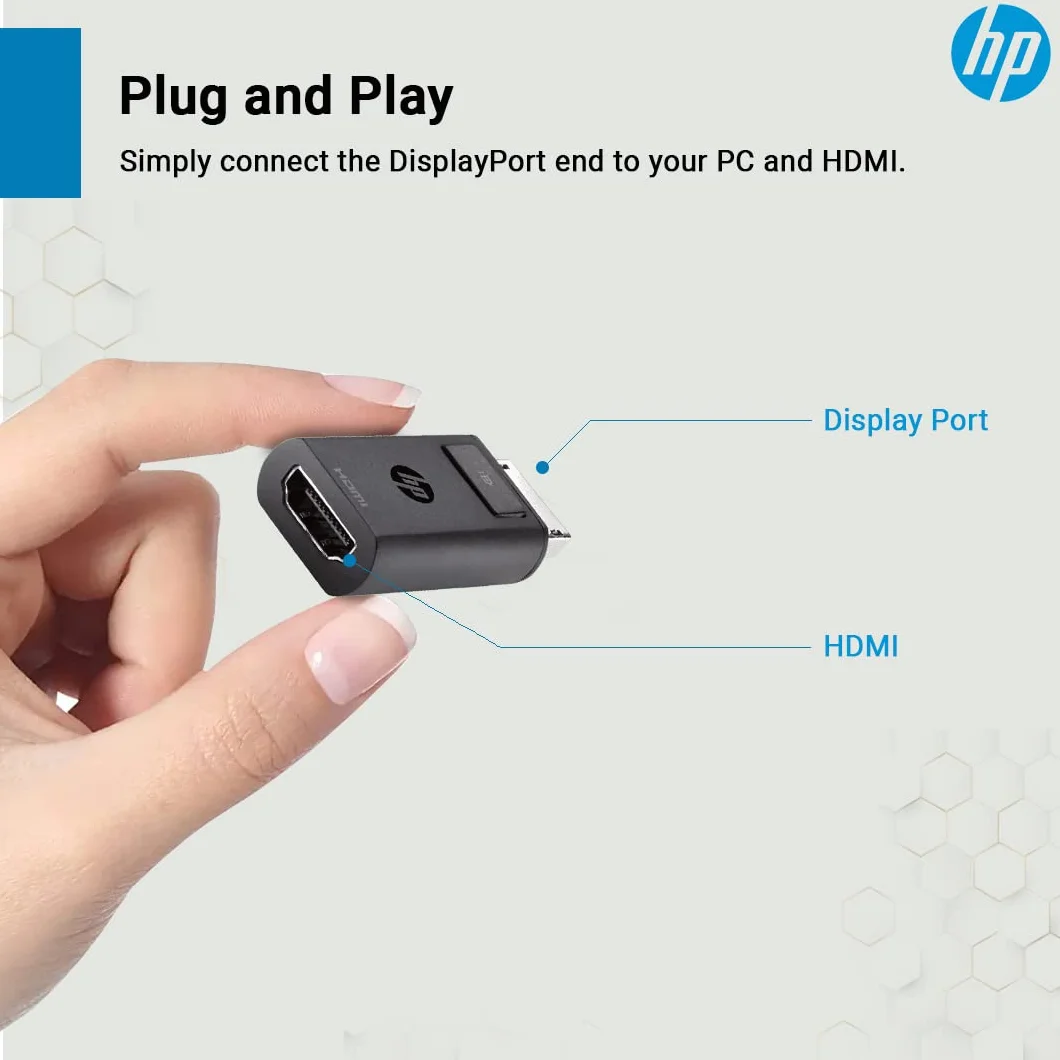 HP Adapter DisplayPort na HDMI 1.4, czarny