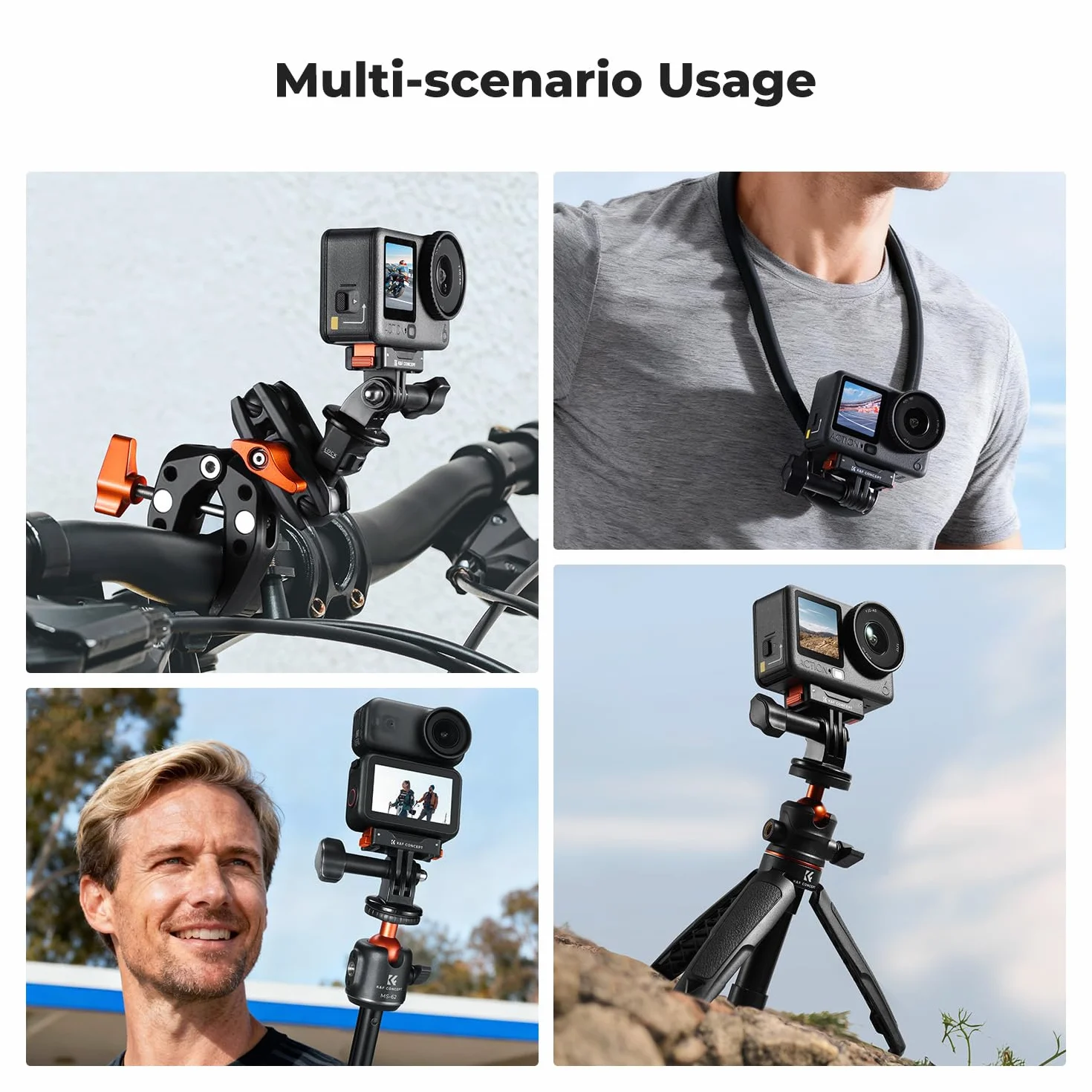 K&F CONCEPT Magnetyczny adapter szybkiego montażu do DJI Osmo Nano/Action 6, adapter przedłużający, magnetyczny uchwyt z blokadą do statywu, kija do selfie, akcesorium do kamery sportowej (1 sztuka)