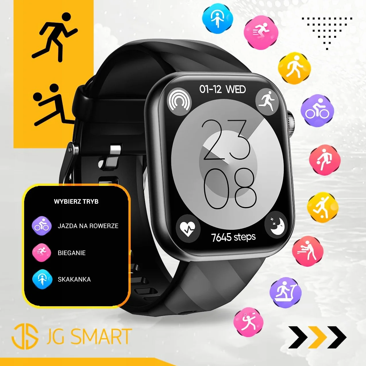 SMARTWATCH DLA SENIORA ZEGAREK TĘTNO CIŚNIENIE EKG TLEN BMI HRV MENU PL