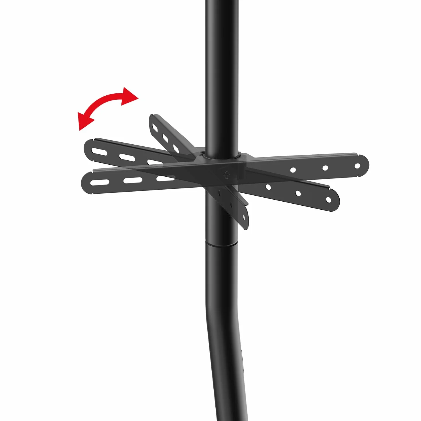 Maclean VESA 200 x 200 – 400 x 400 cm, regulacja wysokości, zarządzanie kablami, uchwyt na telewizor i monitory, stabilna podstawa do elastycznego pozycjonowania