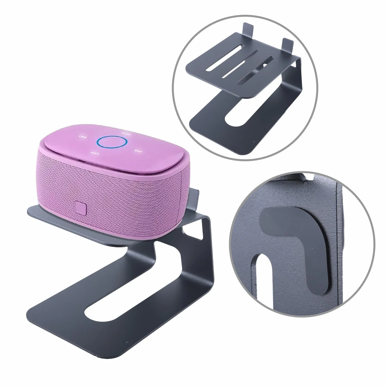 Stojak na monitor z antypoślizgową podstawą, ergonomiczny stojak na biurko, metalowa konstrukcja, stabilny uchwyt na półkę do organizacji biurka