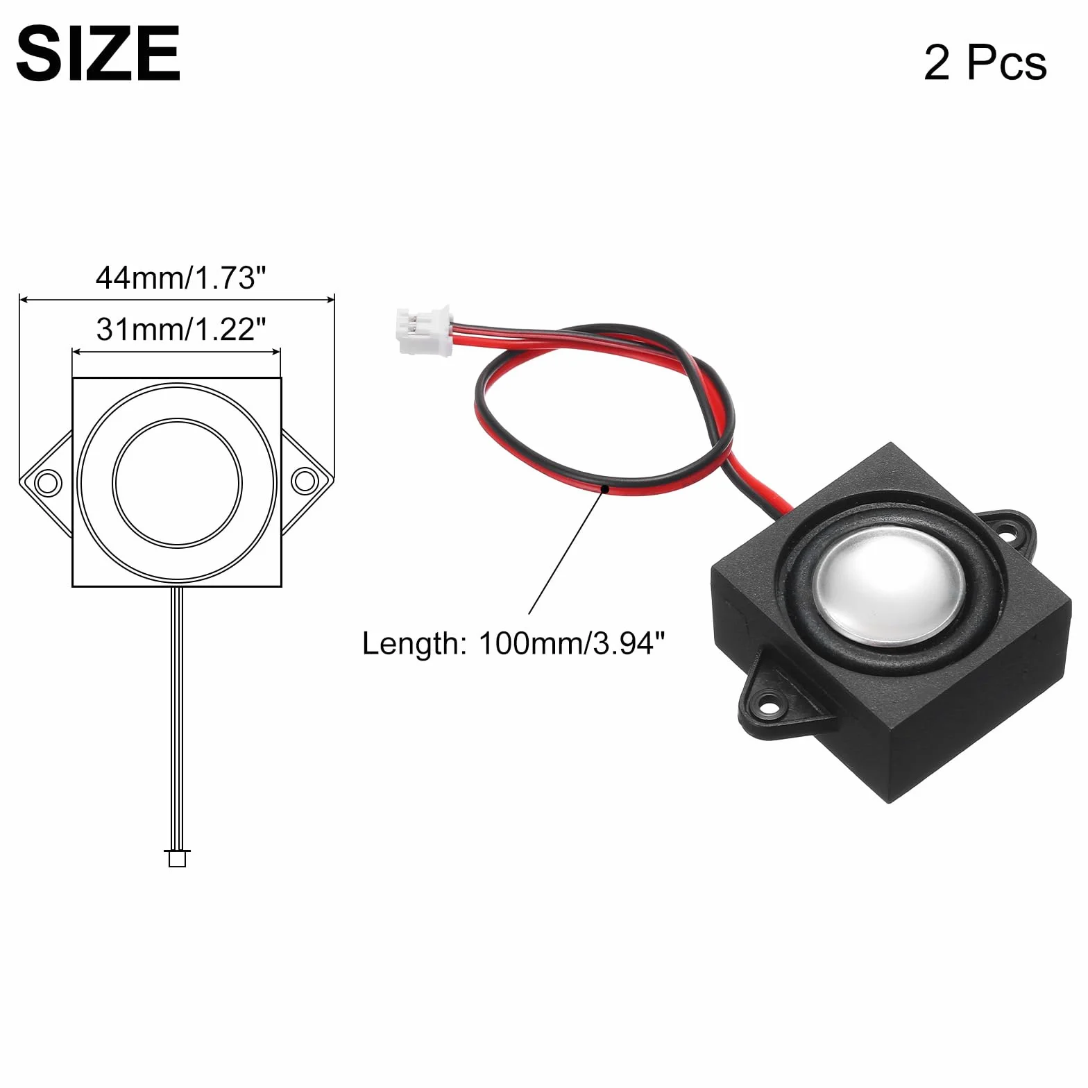 QUARKZMAN 4 szt. głośników 3W 8 omów mini z interfejsem JST-PH2.0