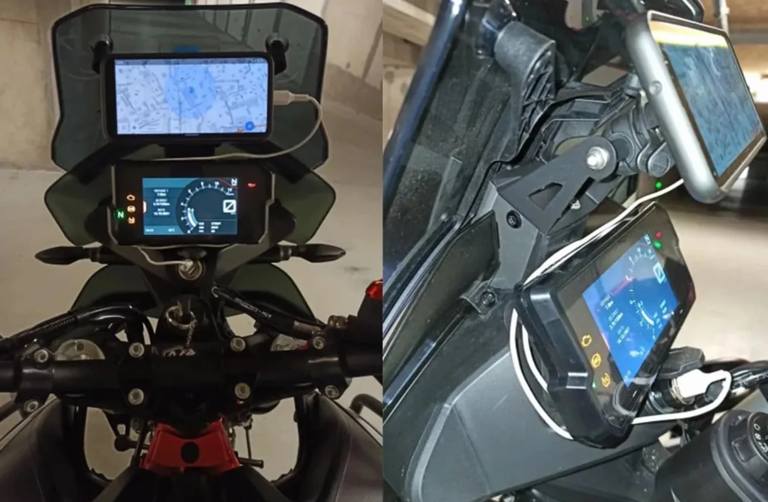 Uchwyt do nawigacji GPS Pasuje do Husqvarna Norden 901 2022-2024, stalowy, 12 mm i 22 mm, uchwyt na telefon, nawigację GPS, płytę montażową Motocyklowy uchwyt do nawigacji(22mm)