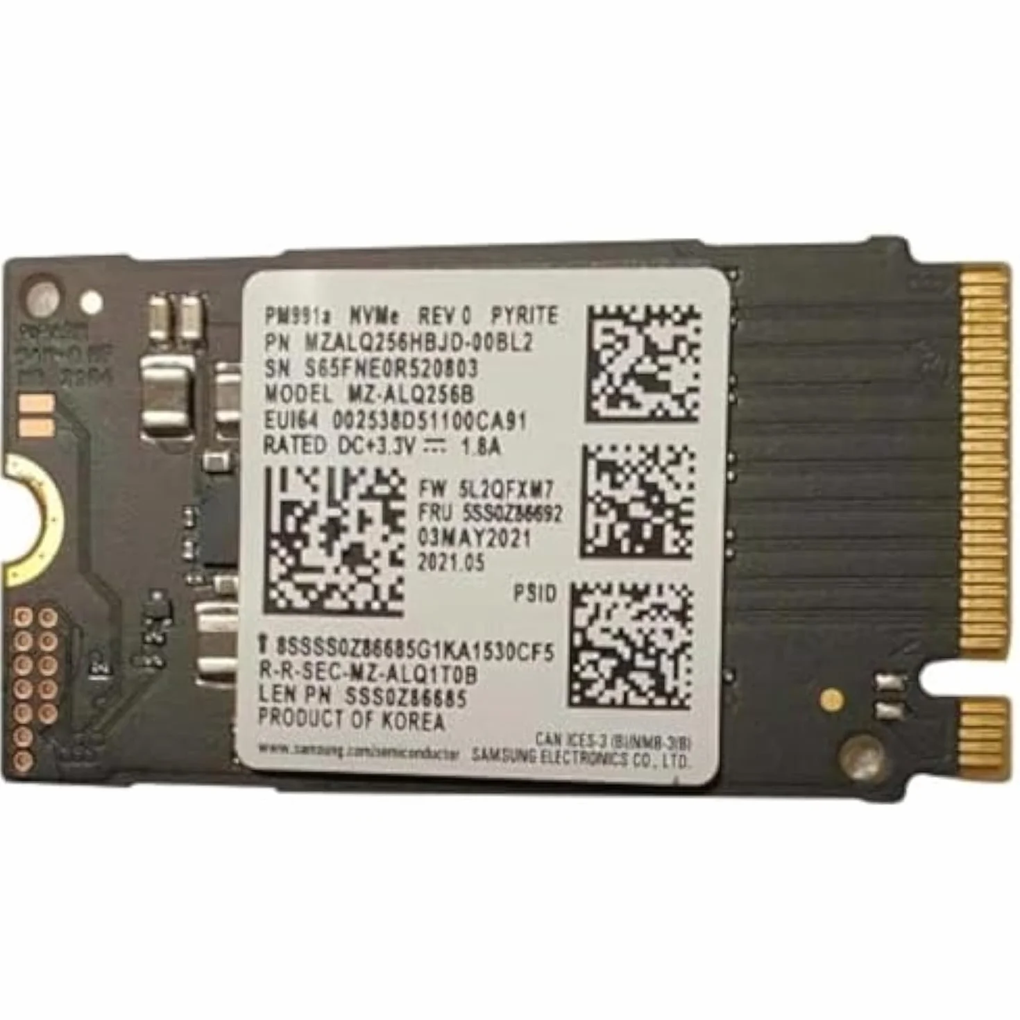 Pamięć SSD 256 GB PCIe NVMe 2242 (PM991A) (OEM)