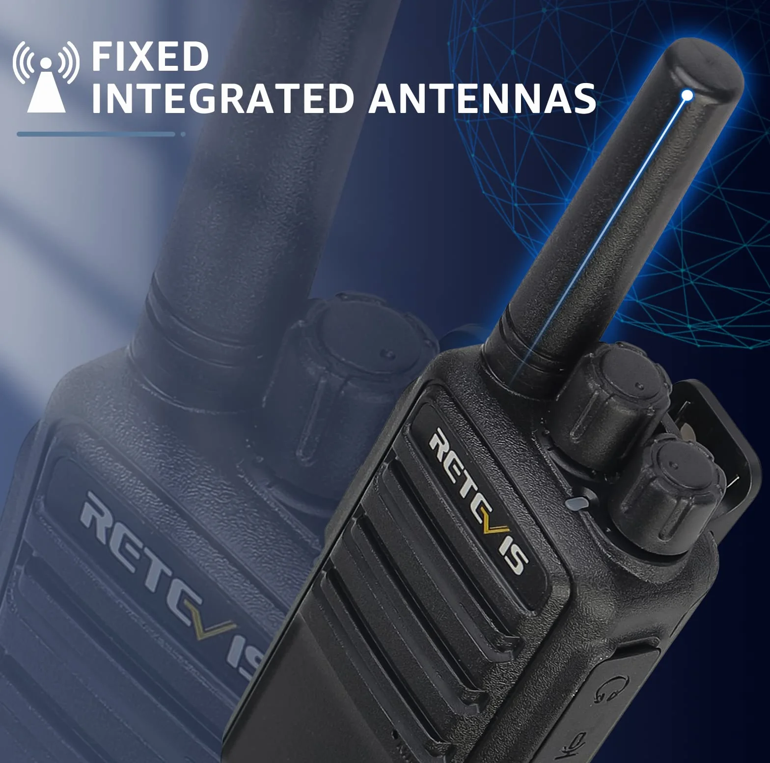 Retevis NR610 Walkie Talkie, Redukcja Szumów AI, Ręczne Walkie Talkie ze Słuchawkami, PMR446 VOX, 1200mAh USB-C Akumulator Krótkofalówki dla Dorosłych, Restauracja, Bezpieczeństwo (4 Sztuki, Czarny)