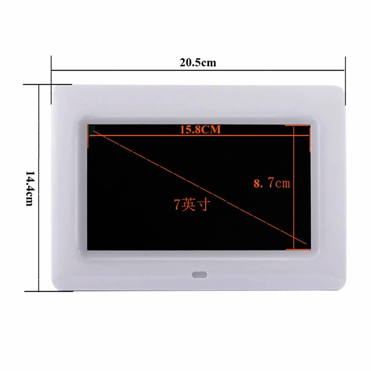 Ramki do zdjęć 7-calowy album elektroniczny HD LED z odtwarzaczem wideo HD o modnej rozdzielczości 800 * 480, White