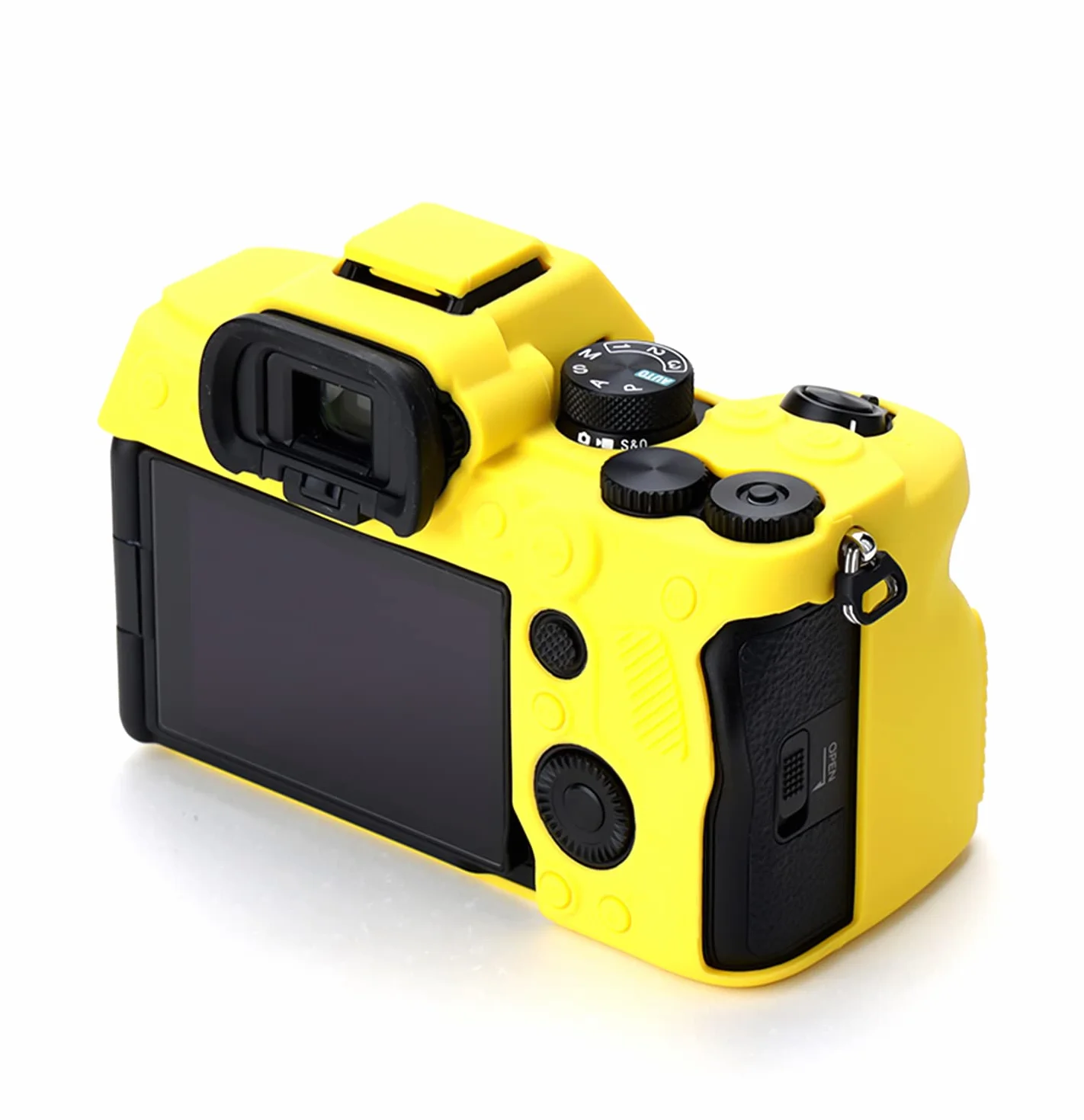 Pocoukate Etui na aparat Sony Alpha 7 IV, A7M4, A7 IV aparat cyfrowy odporny na zarysowania, wąski krój, miękka obudowa z osłoną ekranu, ekskluzywne akcesoria A7IV (nie dotyczy A7R4 lub A7III) - żółte