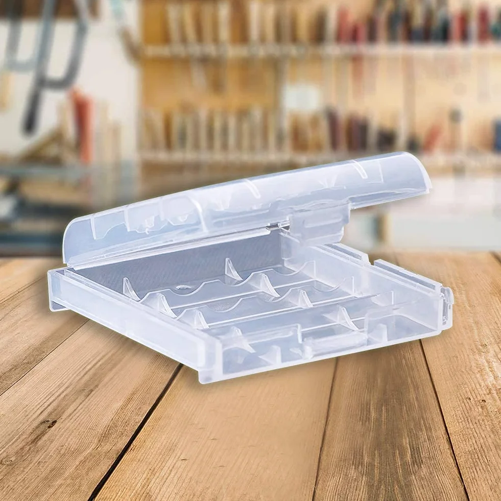 GTIWUNG 12 sztuk Plastikowa skrzynka na baterie, schowek na akumulatory i akumulatory - Skrzynka baterii AA i AAA, Przezroczysty