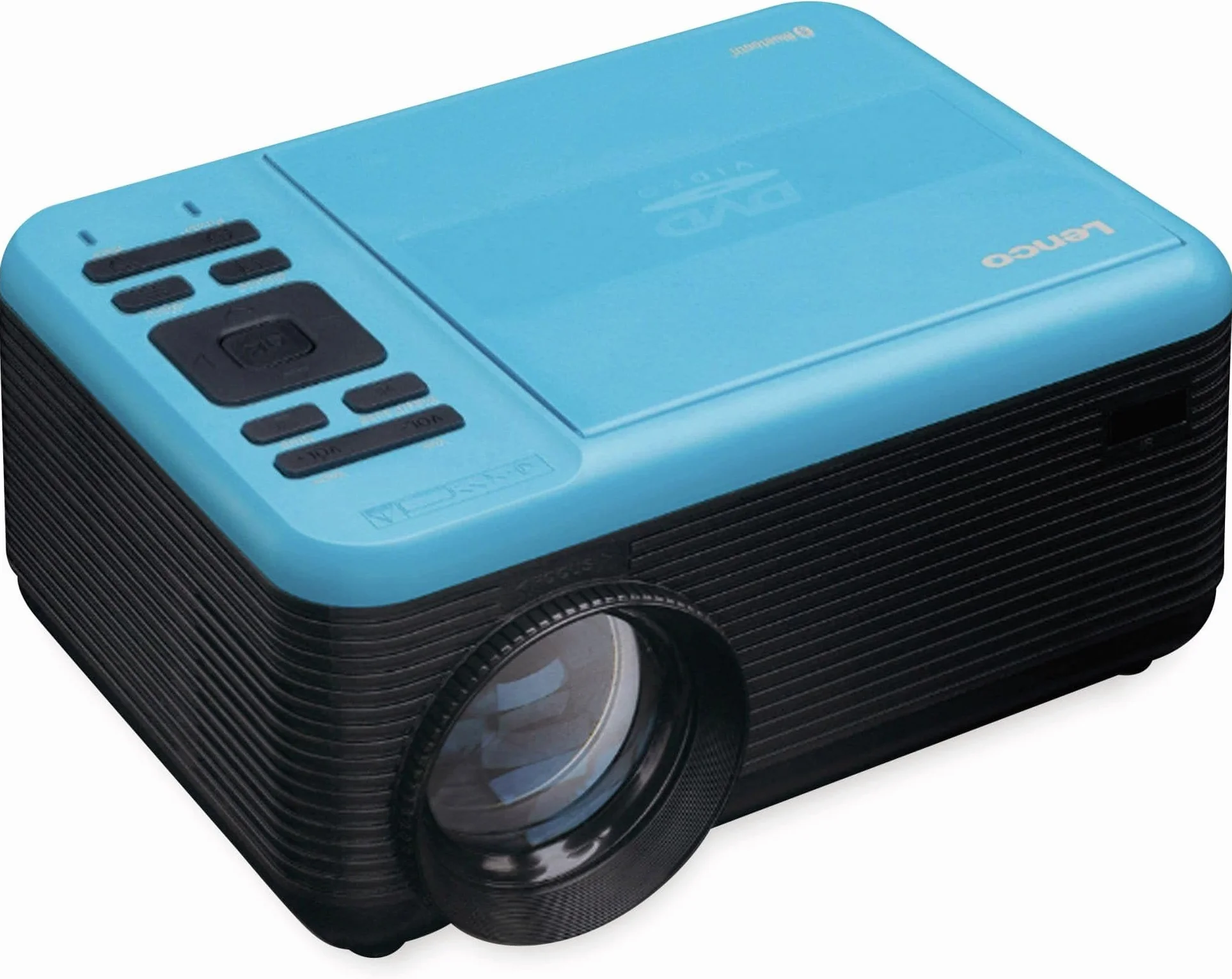 Lenco LPJ-500 - projektor Bluetooth - Mini projektor - odtwarzacz DVD - 2800 lumenów - żywotność 30 000 godzin - Full HD - Bluetooth 5.0-2 x HDMI - Port USB - SD - AV-in - VGA - niebieski
