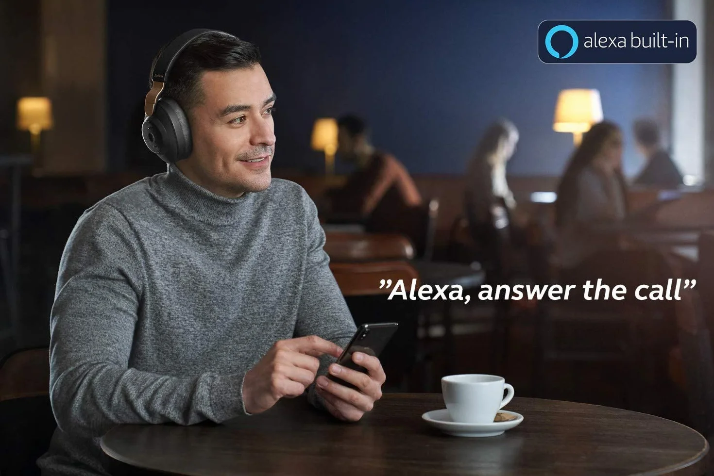 Jabra Elite 85h Amazon Edition - bezprzewodowe słuchawki na ucho z redukcją szumów i długą żywotnością baterii do rozmów i słuchania muzyki; Czarno-miedziane