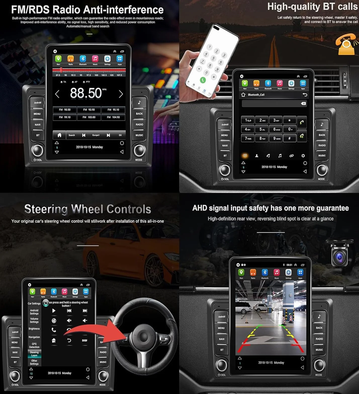 Android 15 Radio samochodowe Sat Navi do H-onda Jazz LHD/RHD (2007-2014) 9,7-calowy odtwarzacz multimedialny Android z nawigacją GPS Carplay HIFI BT 5G WiFi SWC MIC DSP, M700S