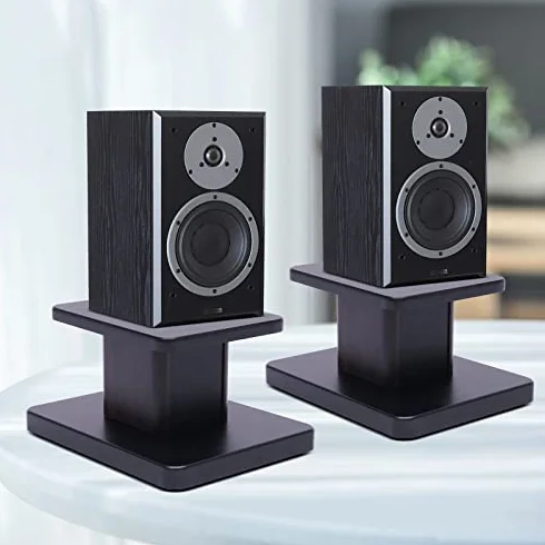Drewniane stojaki na głośniki, uniwersalny mały stojak na głośniki do kina domowego, stojak na książki HiFi, głośnik podłogowy dla lepszego słuchania dźwięku