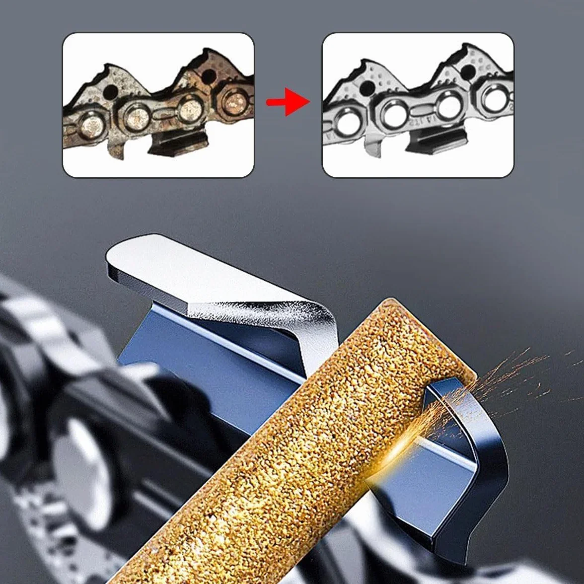 Alrens diamentowe ostrzałki do piły łańcuchowej 30 sztuk, kompatybilne z Dremel, 3 rozmiary 4 mm 4,8 mm 5,5 mm