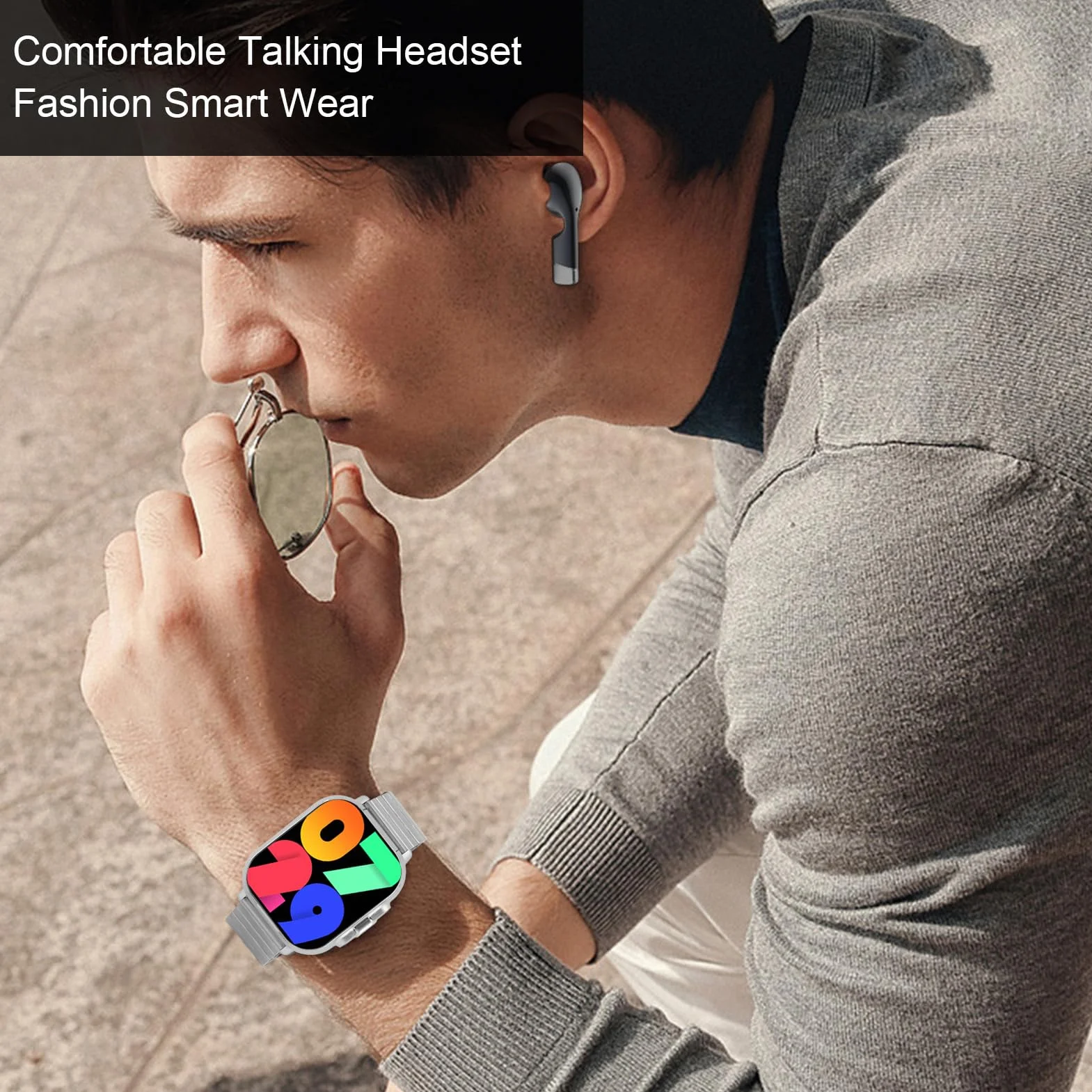 Denash 2 w 1 Smart Watch ze słuchawkami, 2,01" HD Smartwatch z funkcją telefonu, 100+ trybów sportowych, wodoszczelność IP67, zegarek sportowy z monitorem tętna, monitor snu, krokomierz, do systemu