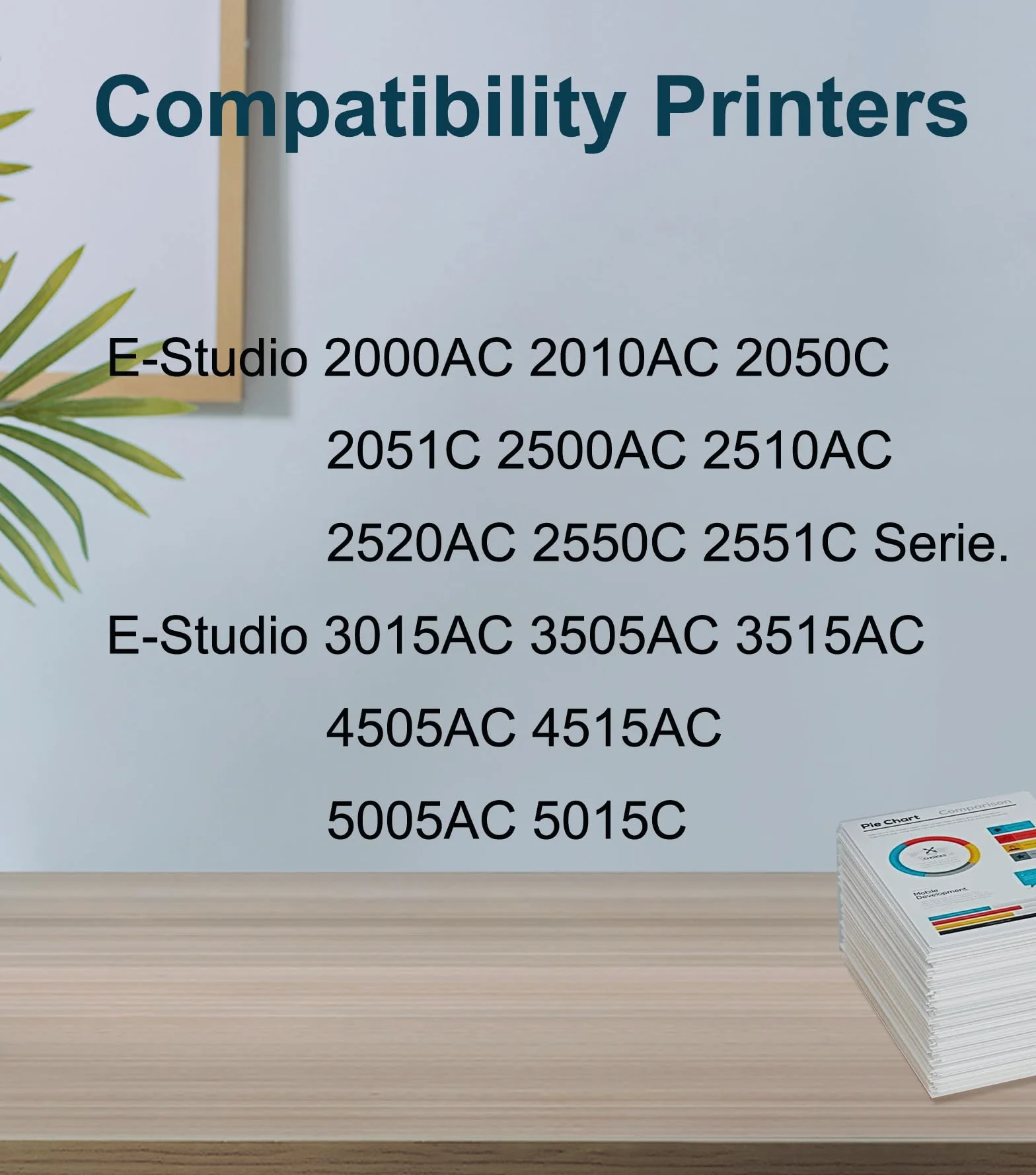 CAIDI Kompatybilny z używanym tonerem zamiennik Toshiba TB-FC30 TBFC30 Do stosowania z drukarkami Toshiba E-Studio 2050C 2051C 2500AC 2510AC 2550C 2551C 3015AC 3505AC (2 sztuki)