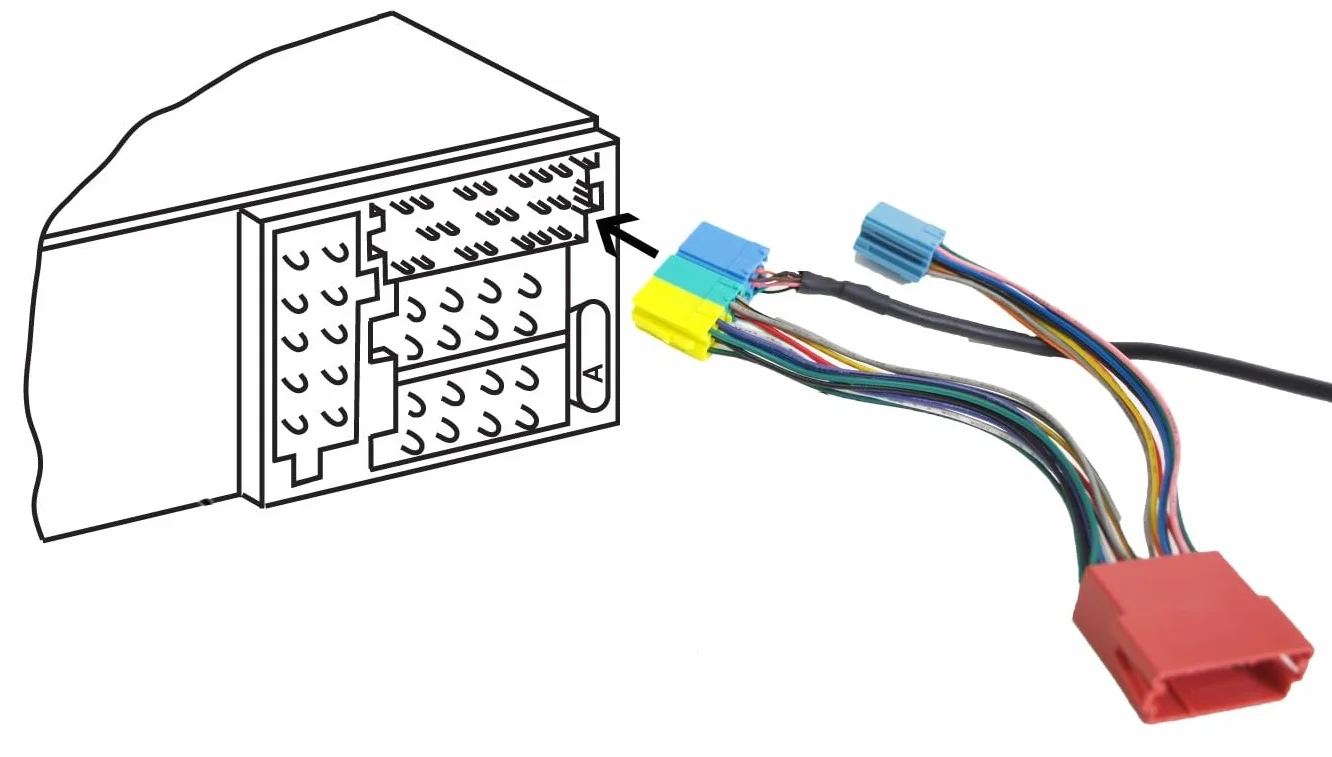 Adapter kabel 20pin do 8-pin Mini Iso Audi Fiat