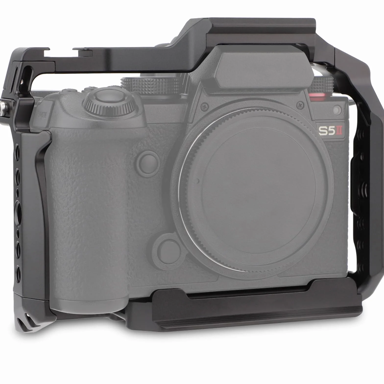 Leftfoto S5 klatka na aparat do Panasonic LUMIX S5 II – ramka ochronna z podstawą Arca, szyna NATO, gwinty ARRI, kompatybilna ze stabilizatorem DJI RS2, nagrywanie wideo vlog