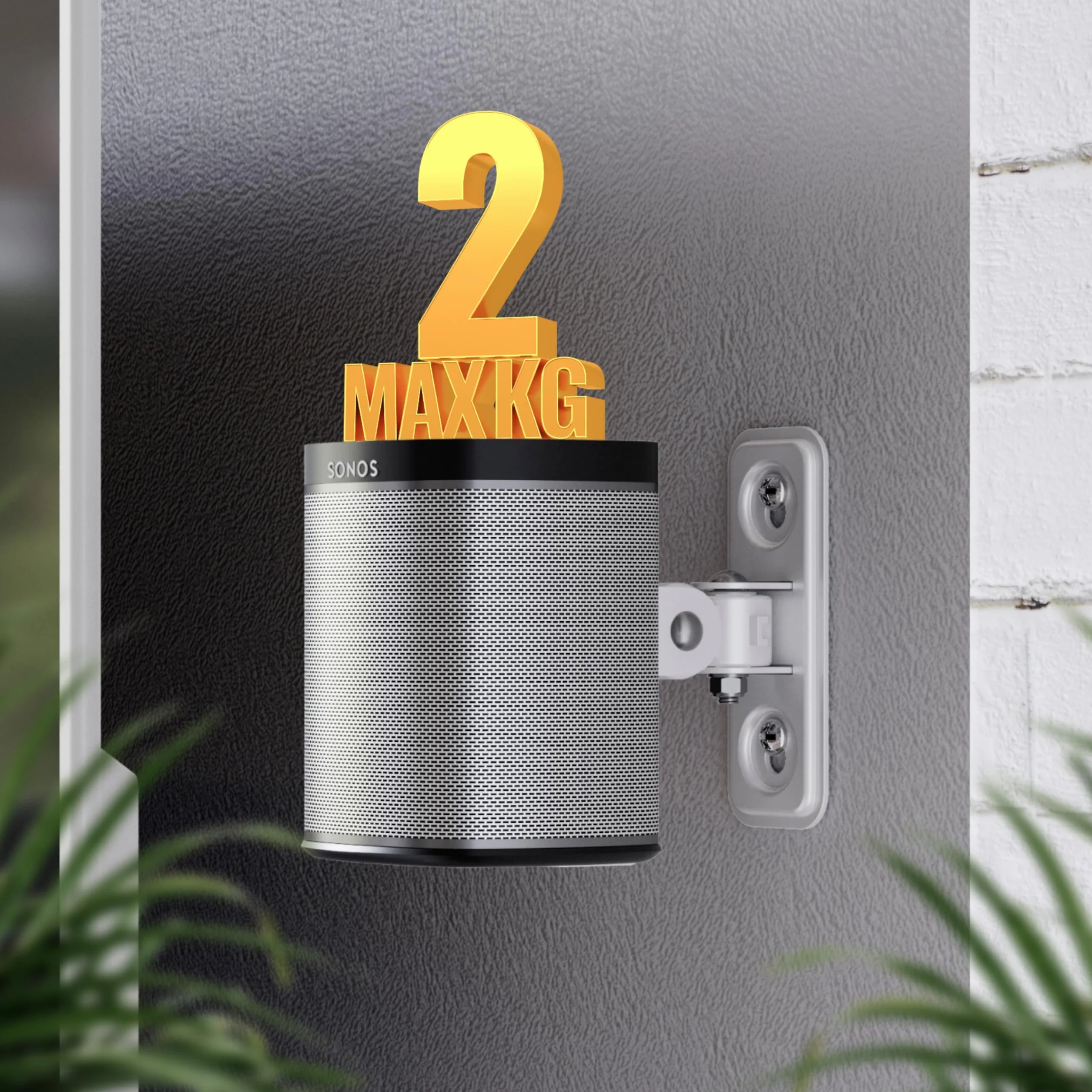 RICOO Uchwyt Ścienny do Głośnika, Kompatybilny z SONOS Play:1™, Uchwyt LH431-W Wychylny, Pochylny, HiFi Audio Boxing, Zawieszenie, Głośnik Ścienny