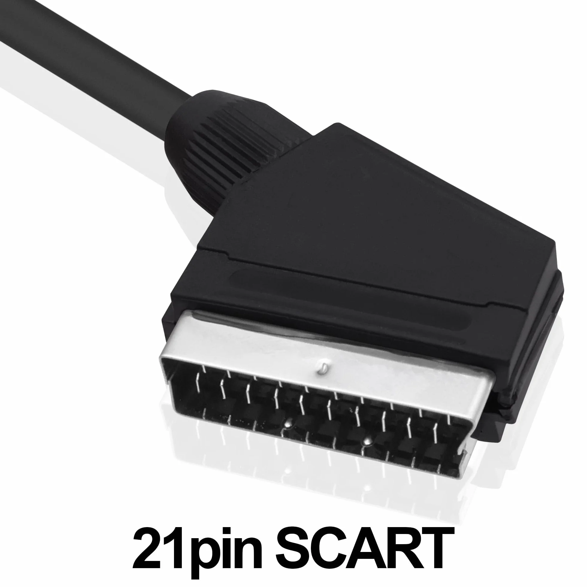 8 pinów Din do SCART kabel prowadzący do konsoli do gier 21 pin RGB SCART męski do DIN 8 pinów męski wtyk AV kabel audio video adapter kabel prowadzący do konsoli do gier, TV, monitora, 1,8 m