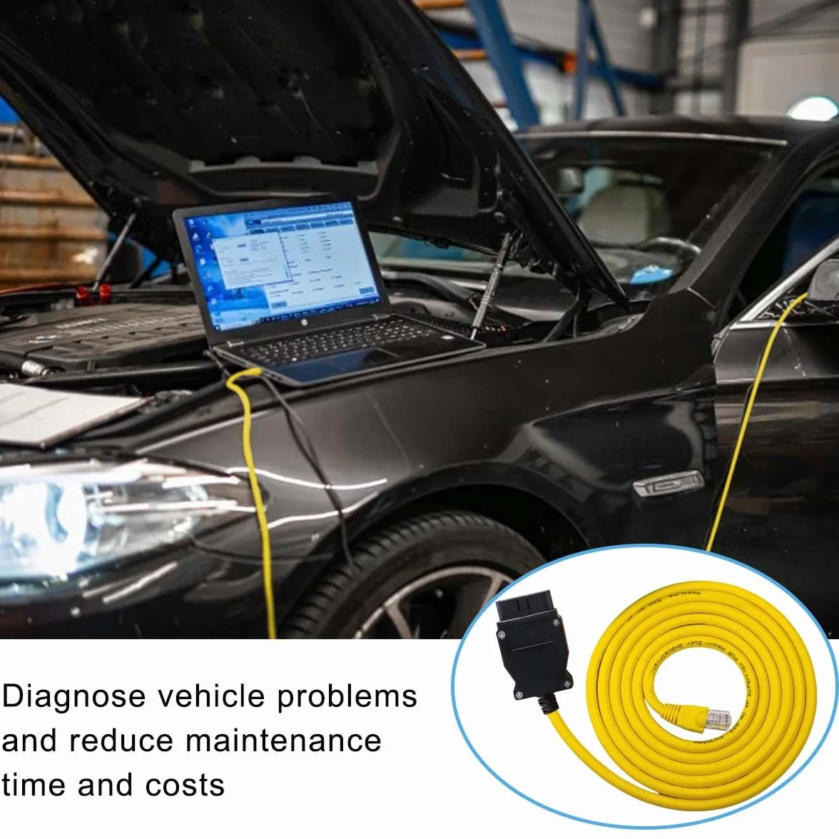 Kabel OBD2 do Ethernet RJ45 do BMW serii F G kodowanie E-SYS Icom OBDII diagnostyczne